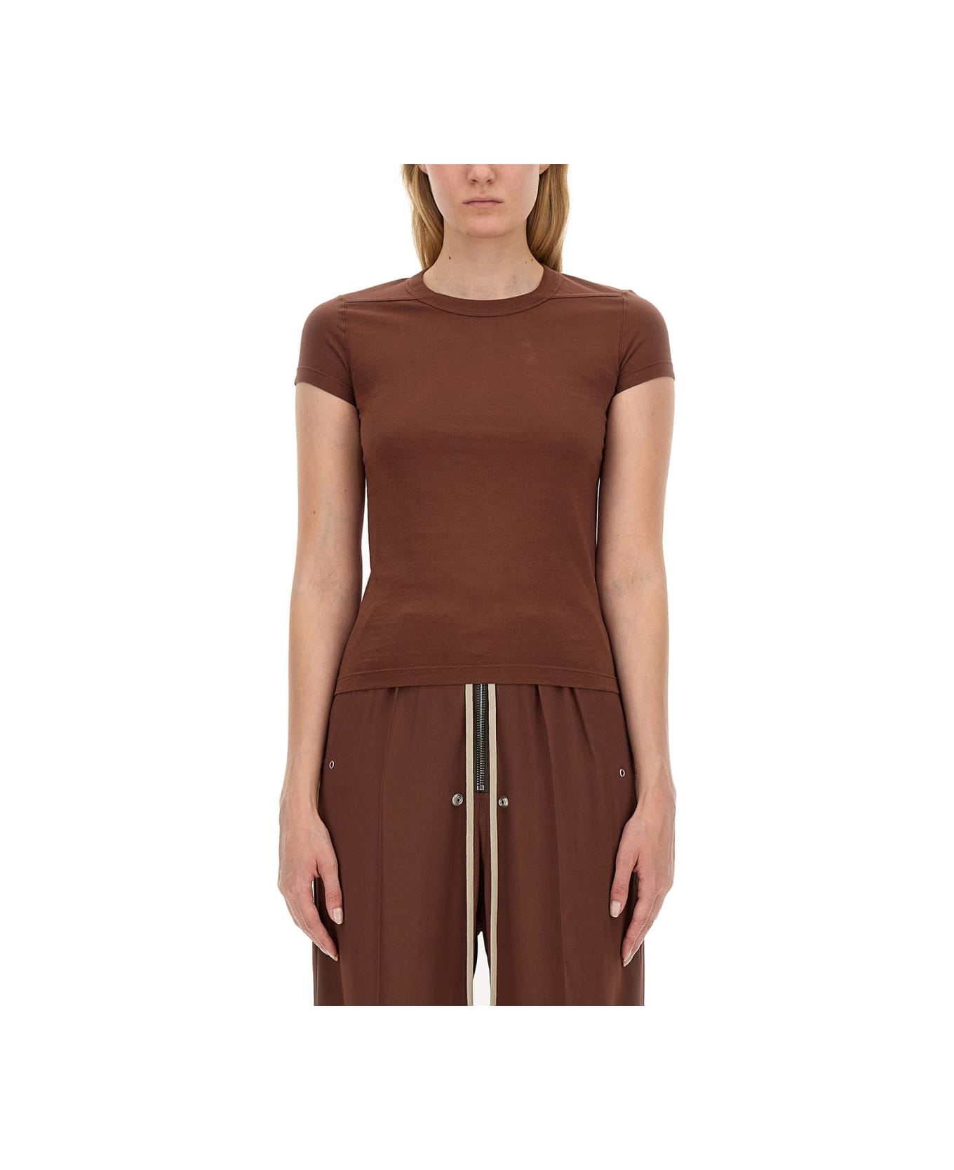 Rick Owens Cotton T-shirt - BROWN