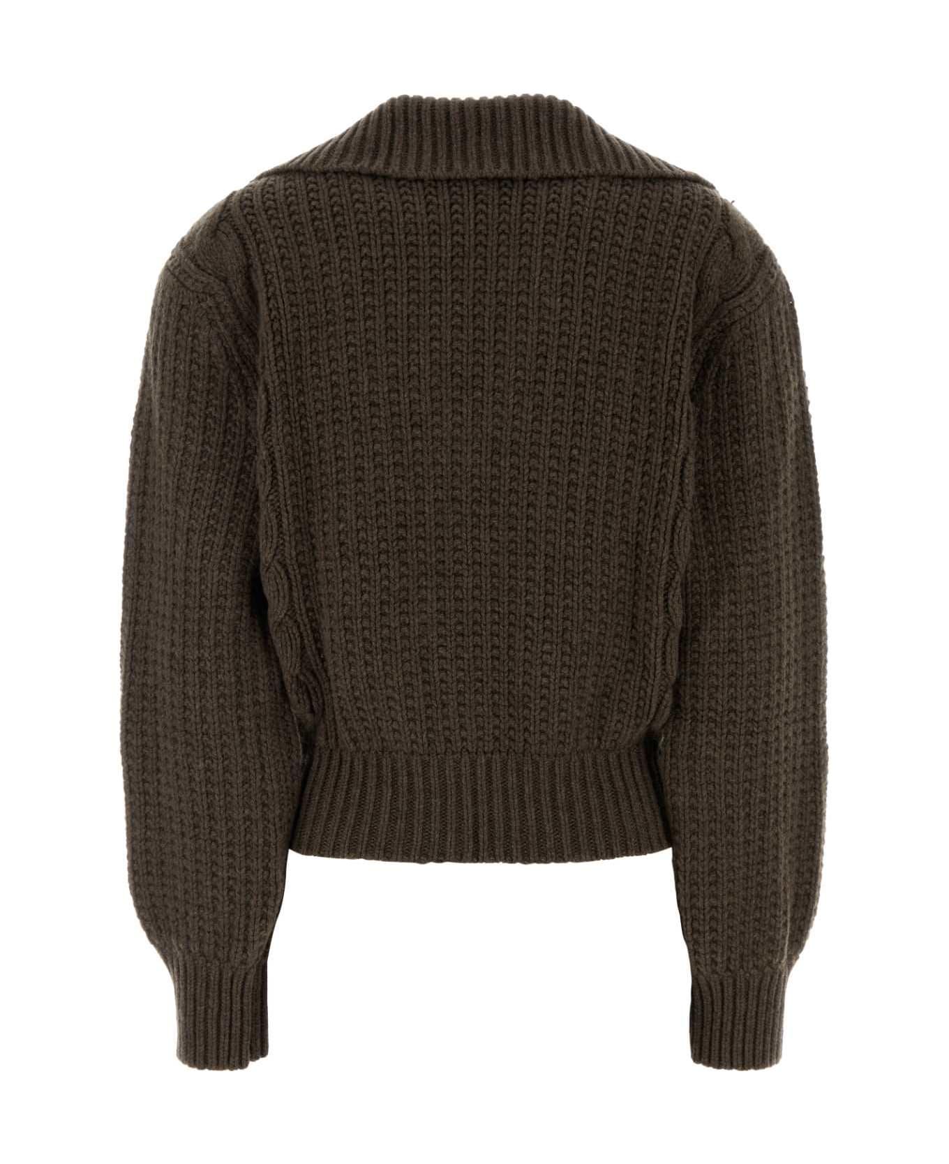 Magda Butrym Brown Cashmere Sweater - BROWN
