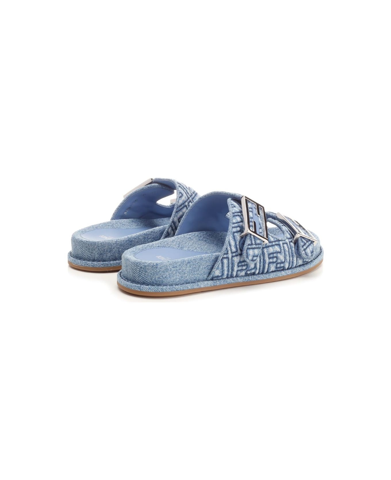 Fendi 'fendi Feel' Slide Flat - Light blue