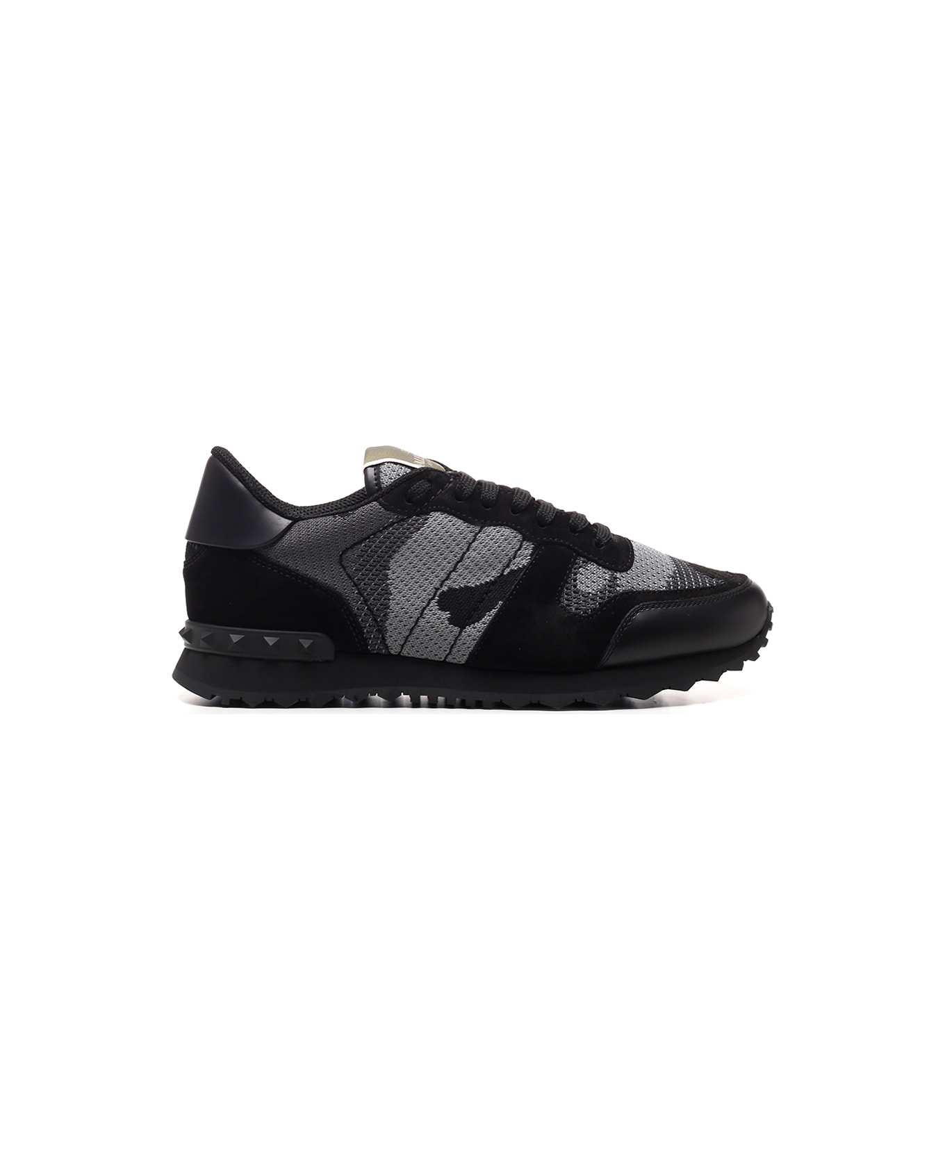 Valentino Garavani Black 'rockrunner' Sneakers - Black