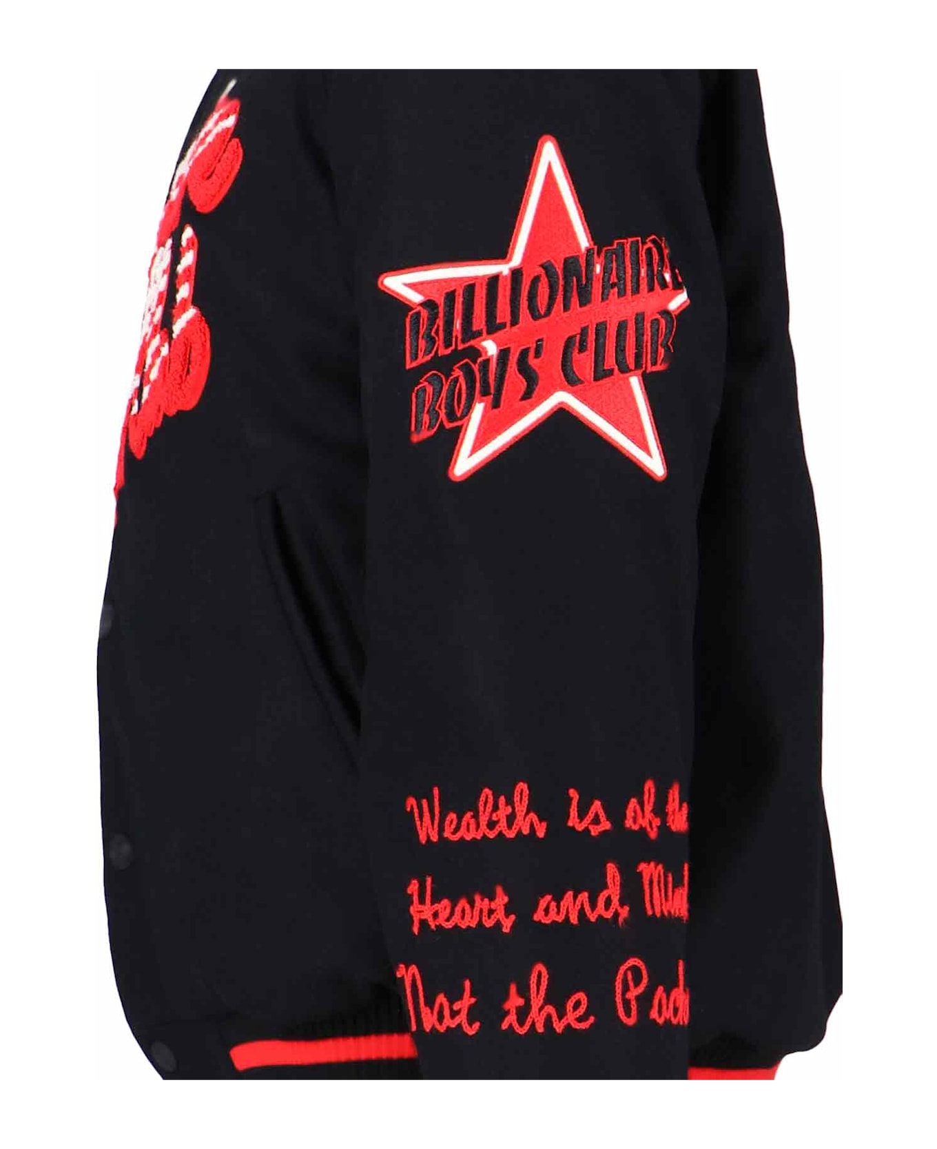 Billionaire "script" Bomber Jacket - Black  