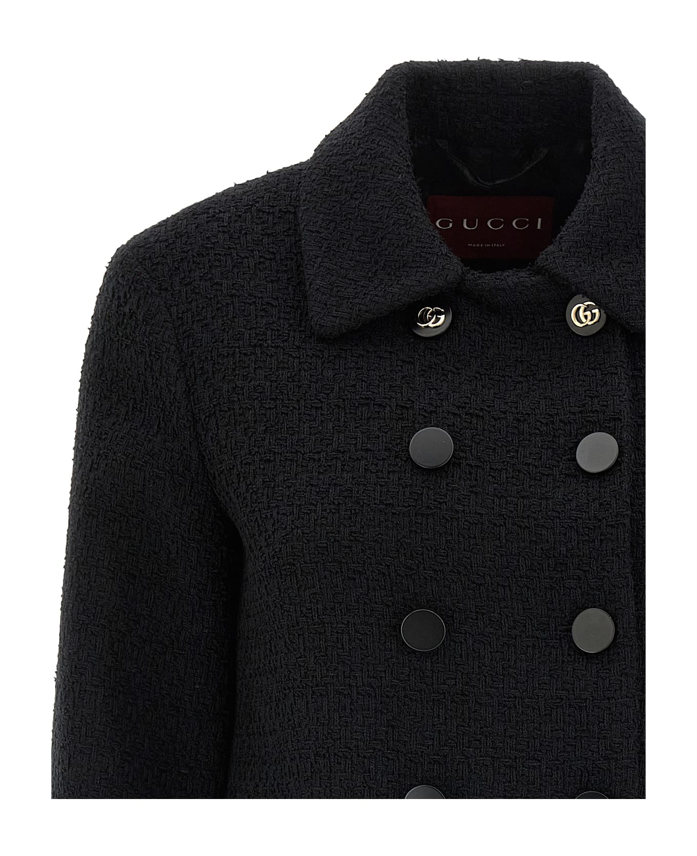 Gucci Bouclé Wool Blazer - Black
