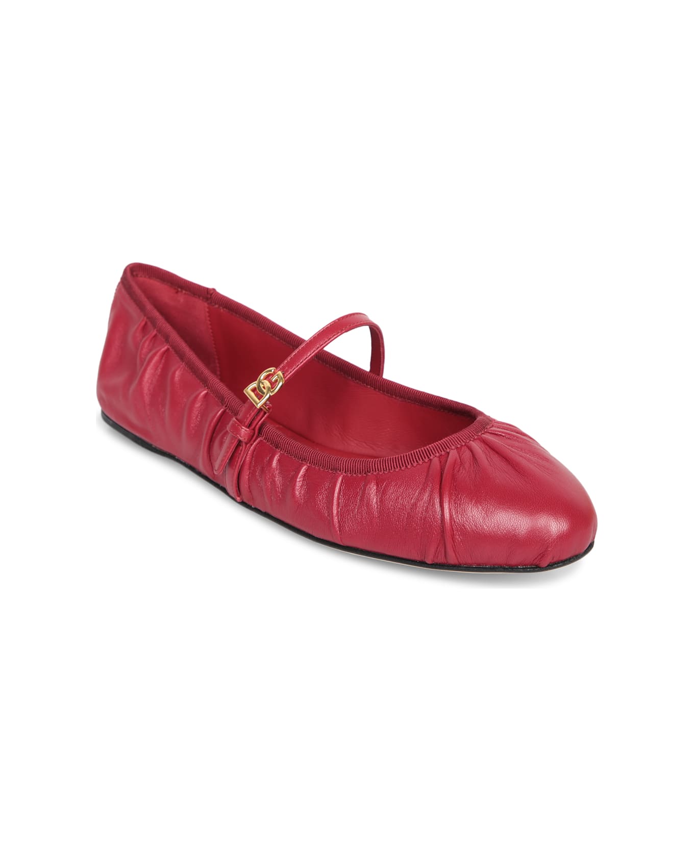 Dolce & Gabbana Ballerina Nappa Seta E Nastro - Rosso