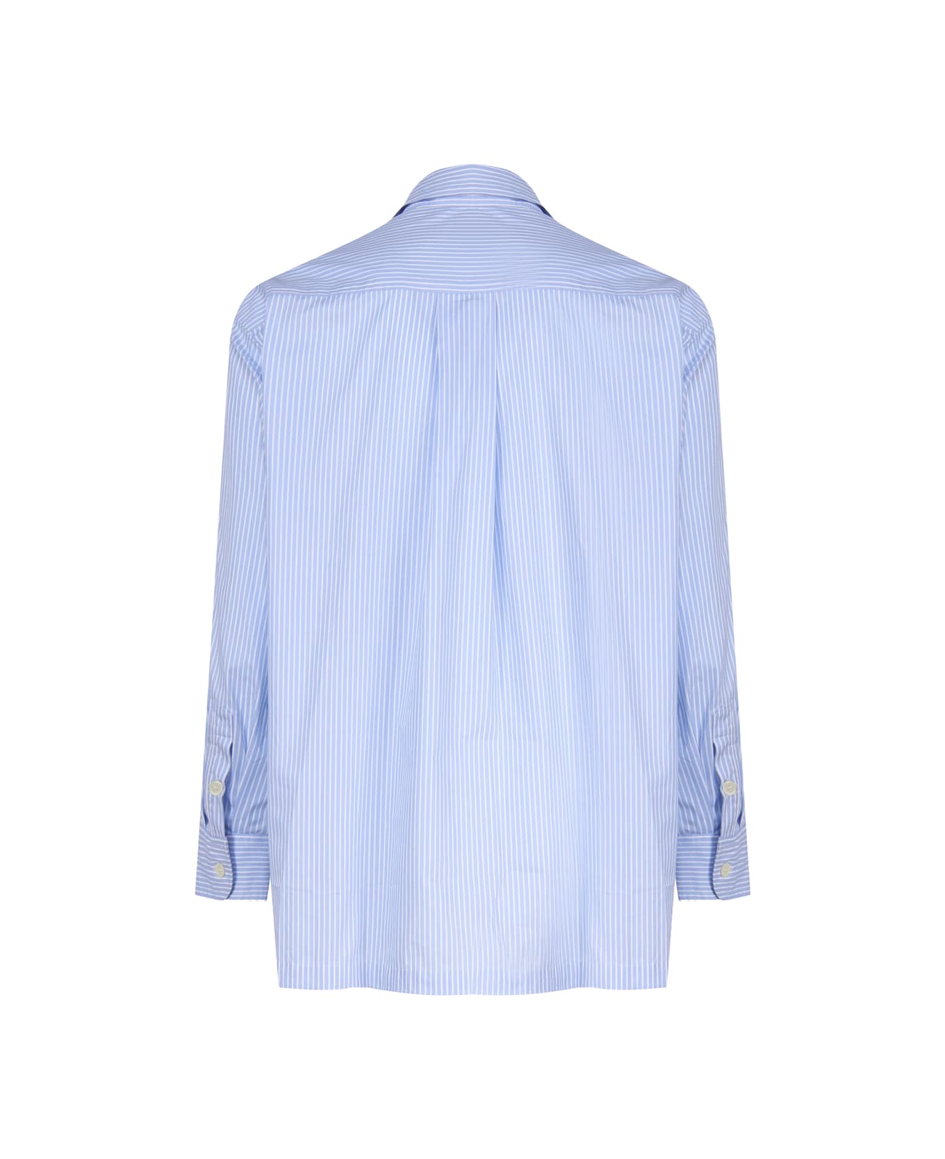 Kenzo Cotton Shirt With Stylized Logo - Blue