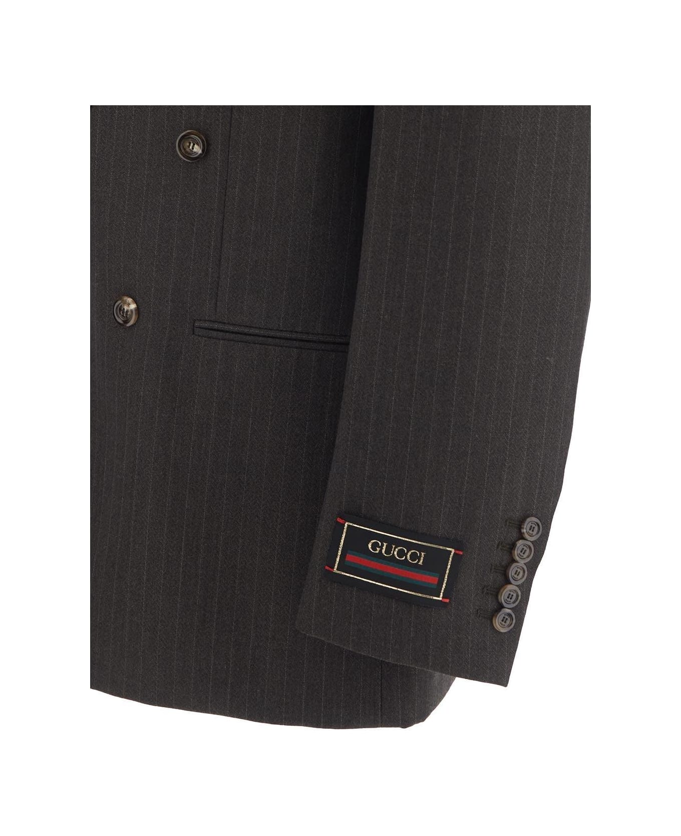 Gucci Double Breasted Jacket - BROWN
