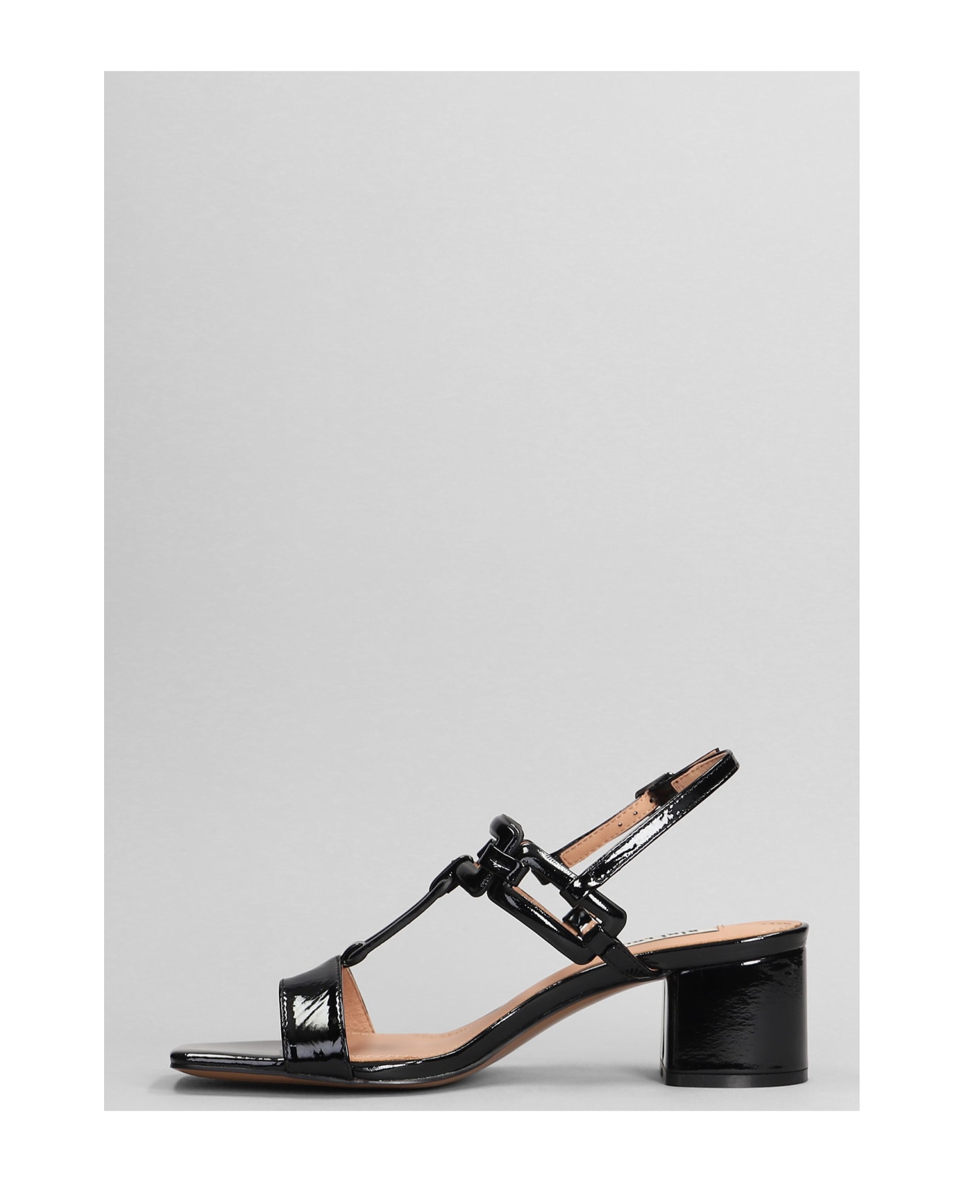 Bibi Lou Zinnia 50 Sandals In Black Patent Leather - black