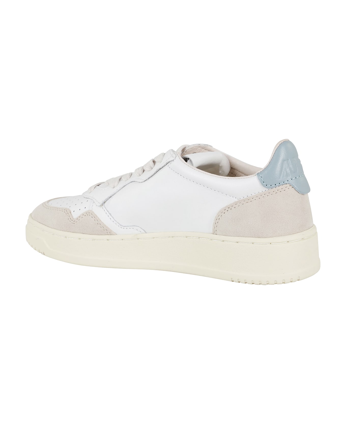 Autry Medalist Low Woman - Suede White Slv Blue