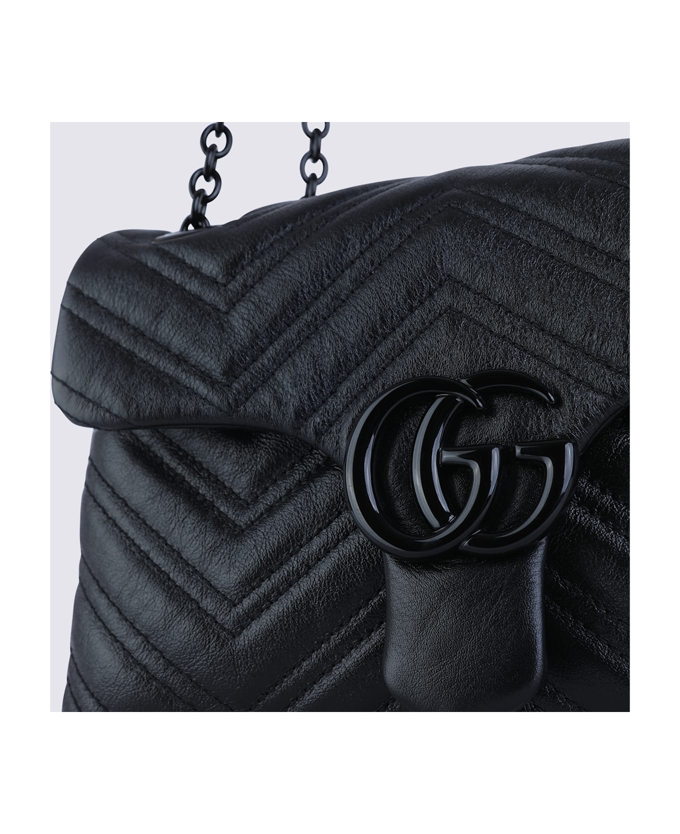 Gucci Black Leather Shoulder Bag - Black