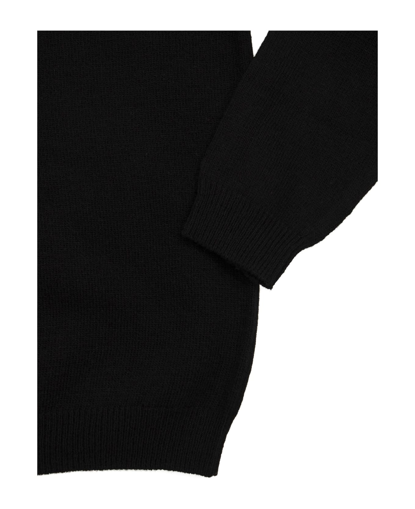 Il Gufo Turtleneck Sweater In Virgin Wool - Black