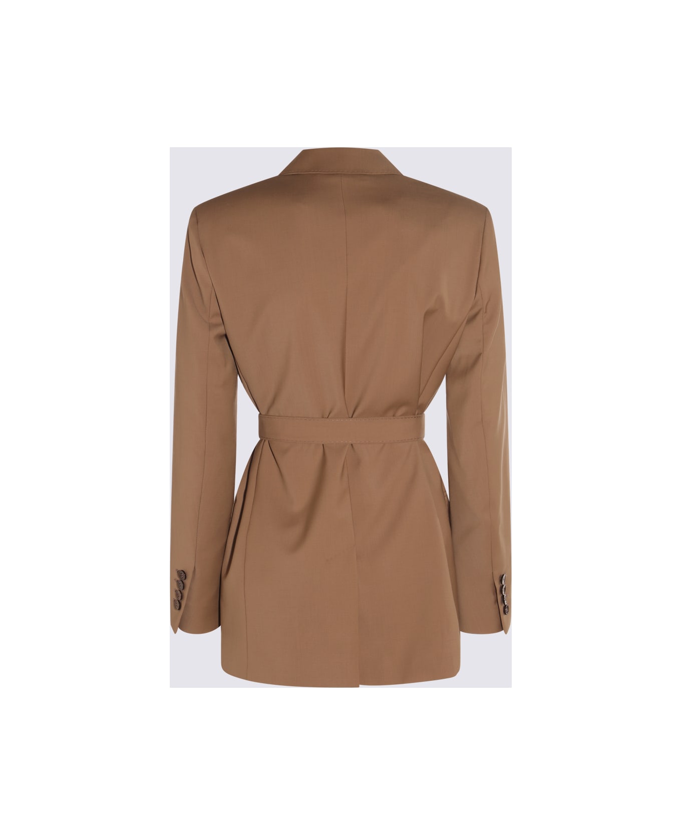 Max Mara Beige Wool Talento Blazer - Brown
