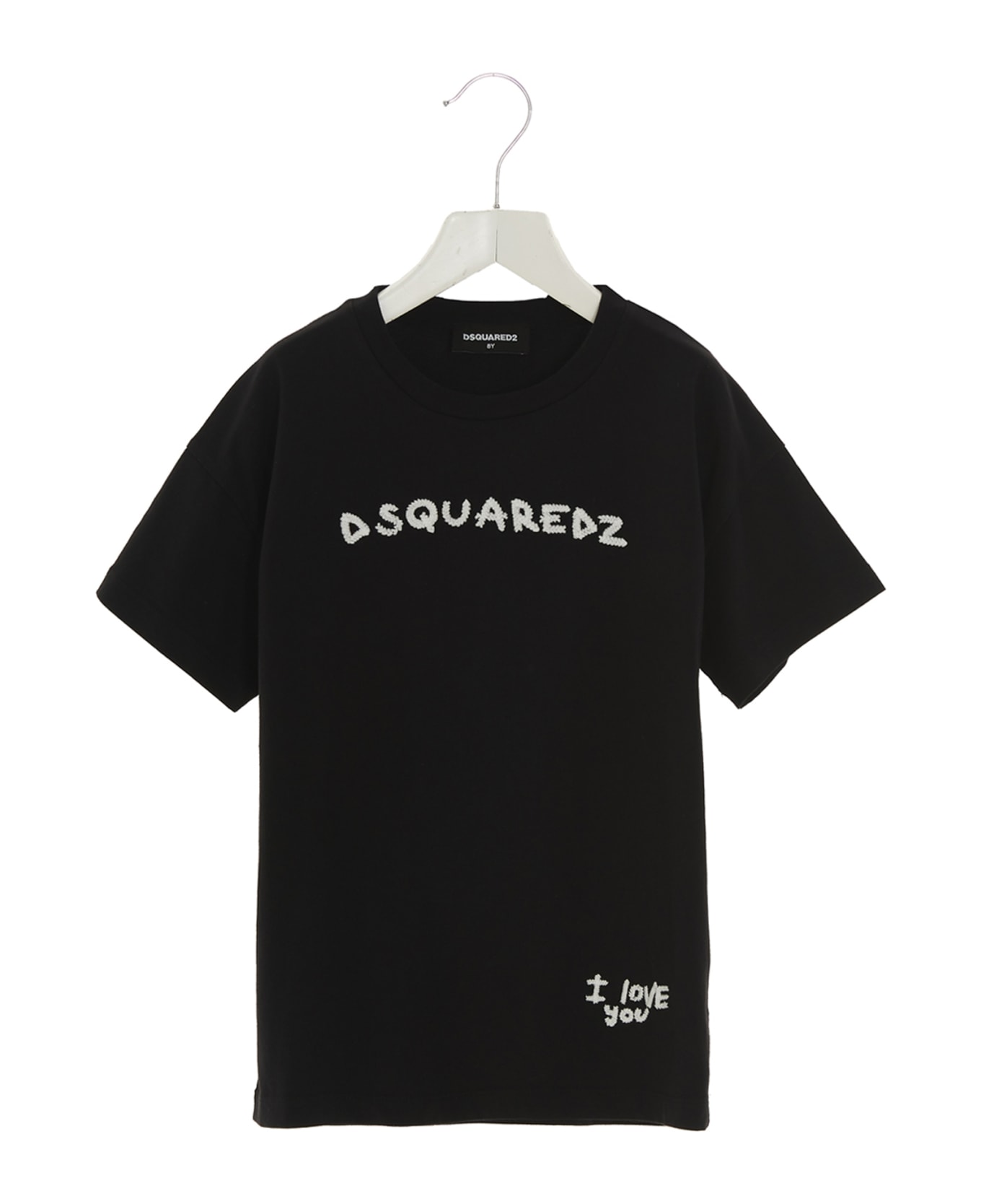 Dsquared2 Logo Embroidery T-shirt - White/Black