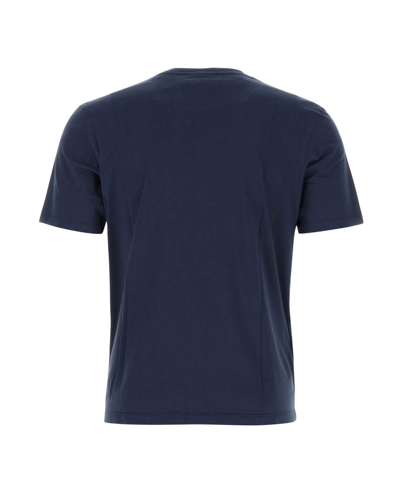 Maison Kitsuné Navy Blue Cotton T-shirt - INKBLUE