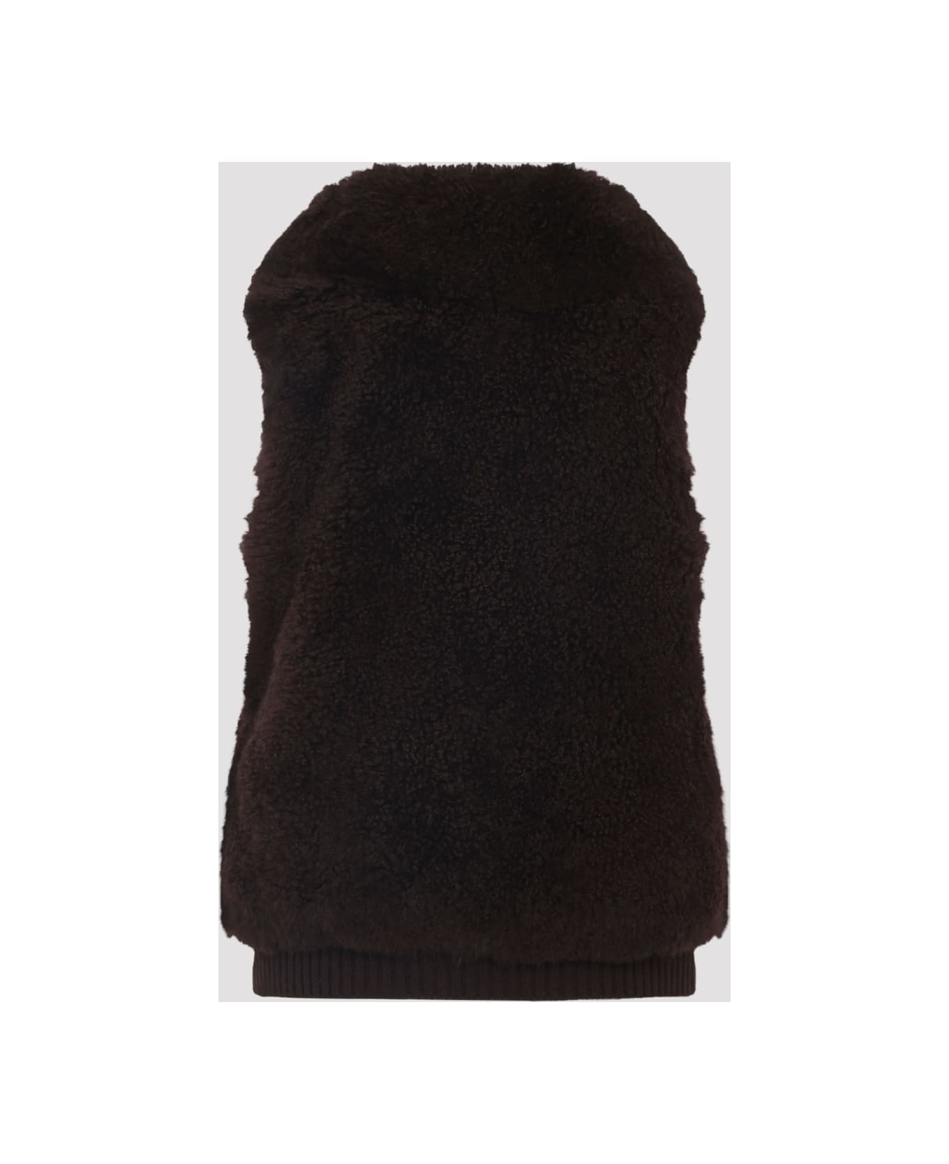 Yves Salomon Lamb Hair Gilet - Mocha