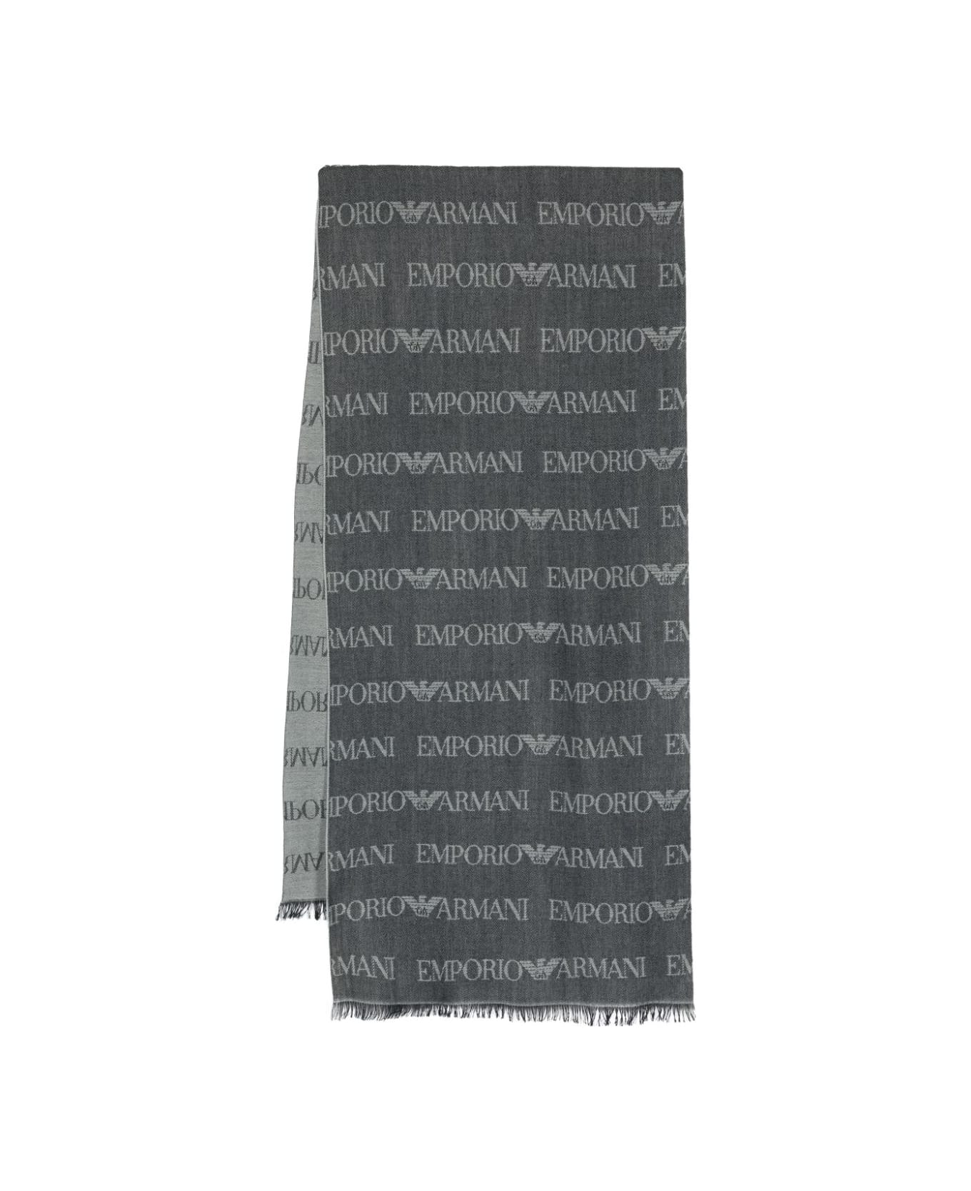 Emporio Armani Man`s Scarf 43x185 Cm - Blue