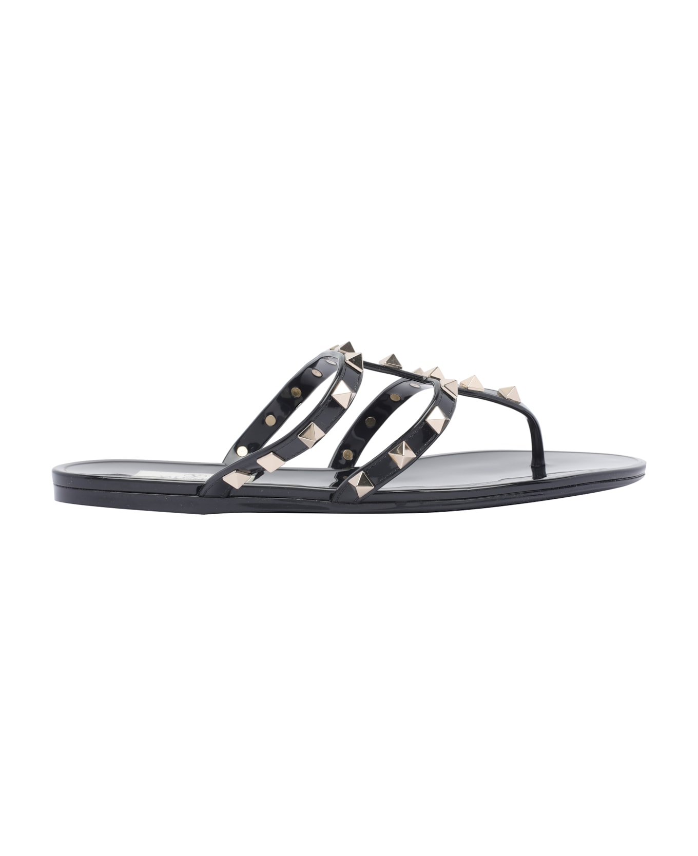 Valentino Garavani Rubber Rockstud Sandals - Black
