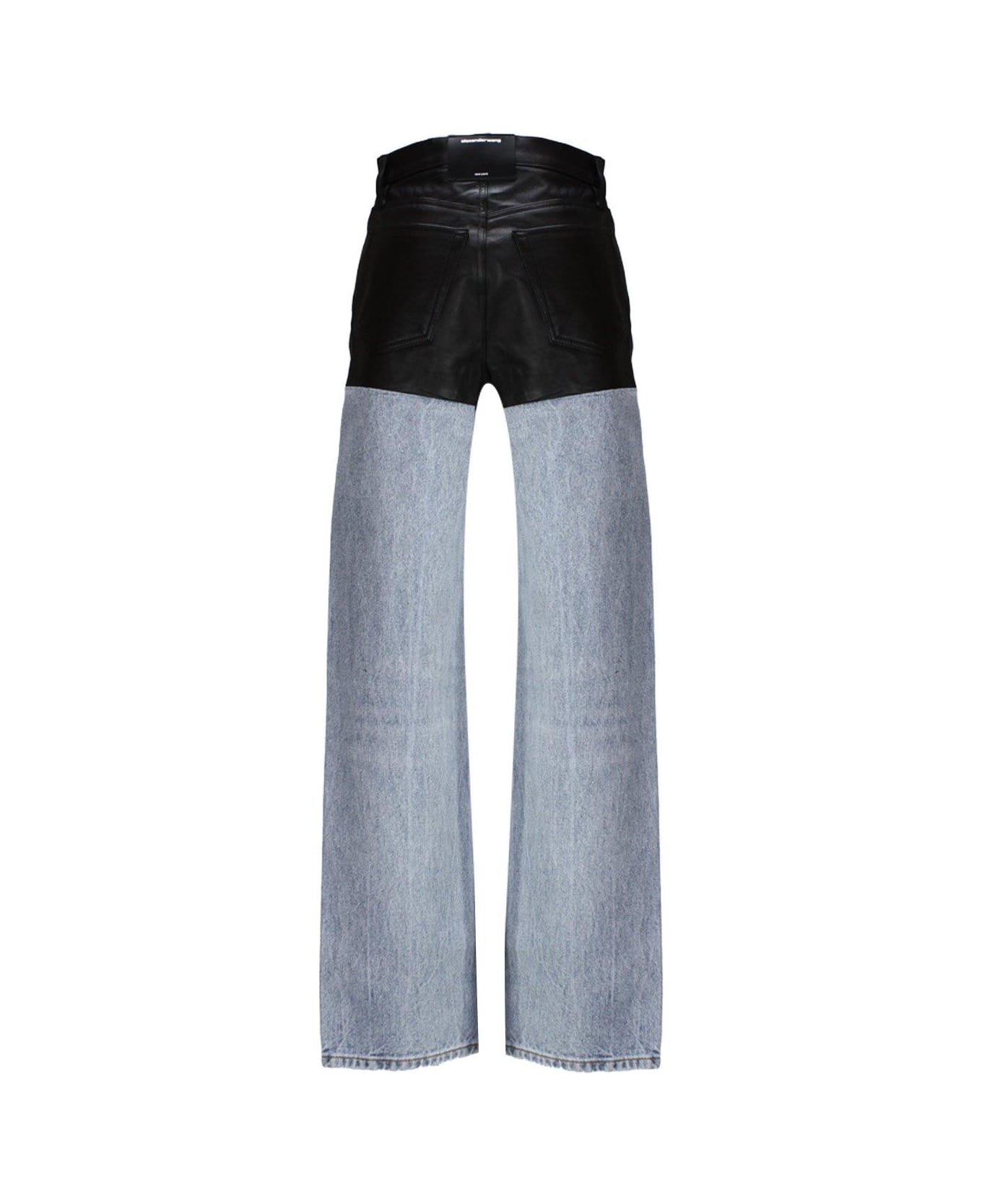 Alexander Wang Panelled Straight-leg Jeans - BLUE/BLACK