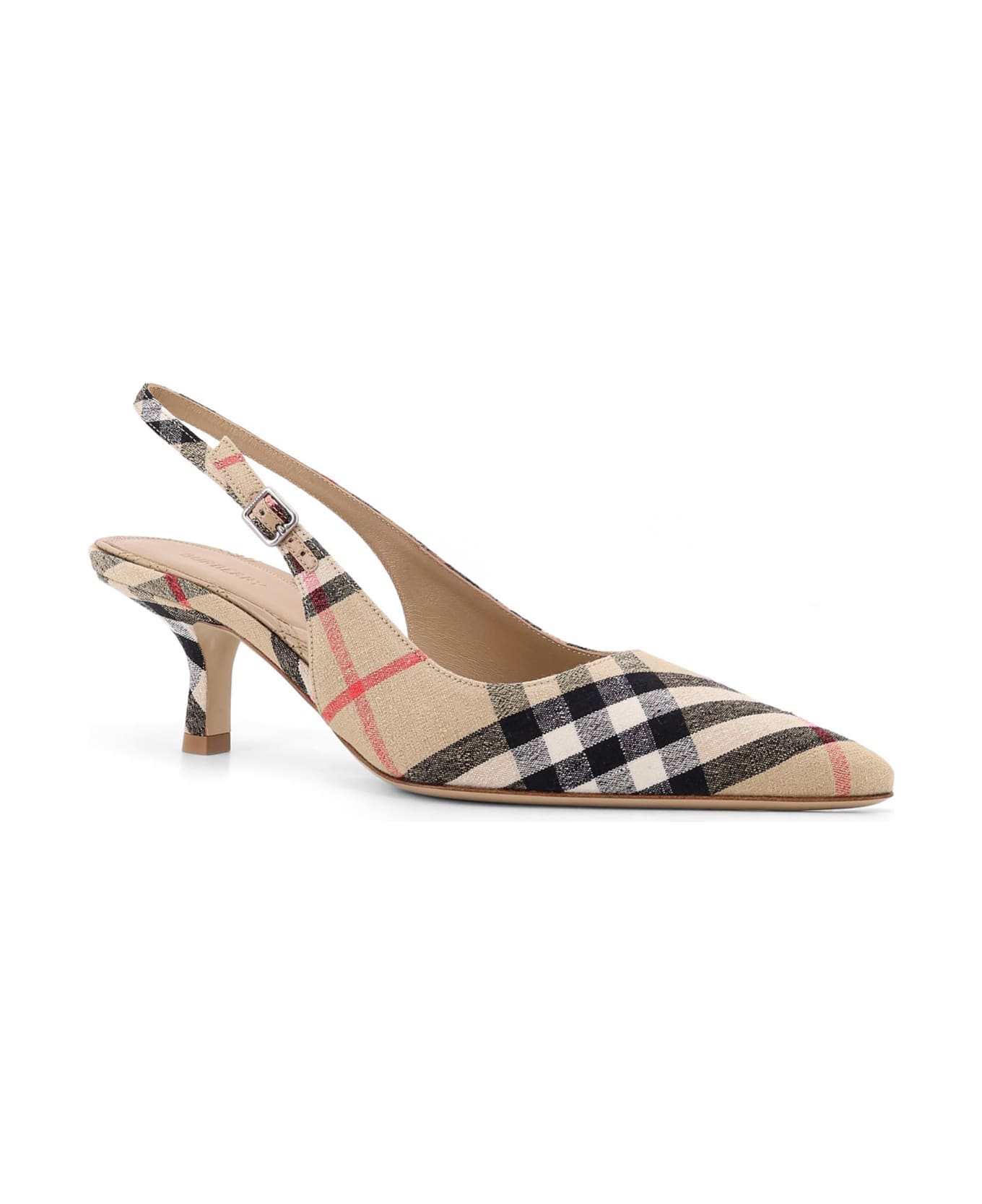 Burberry Dame Décolleté With Check Motif - SAND IP CHECK