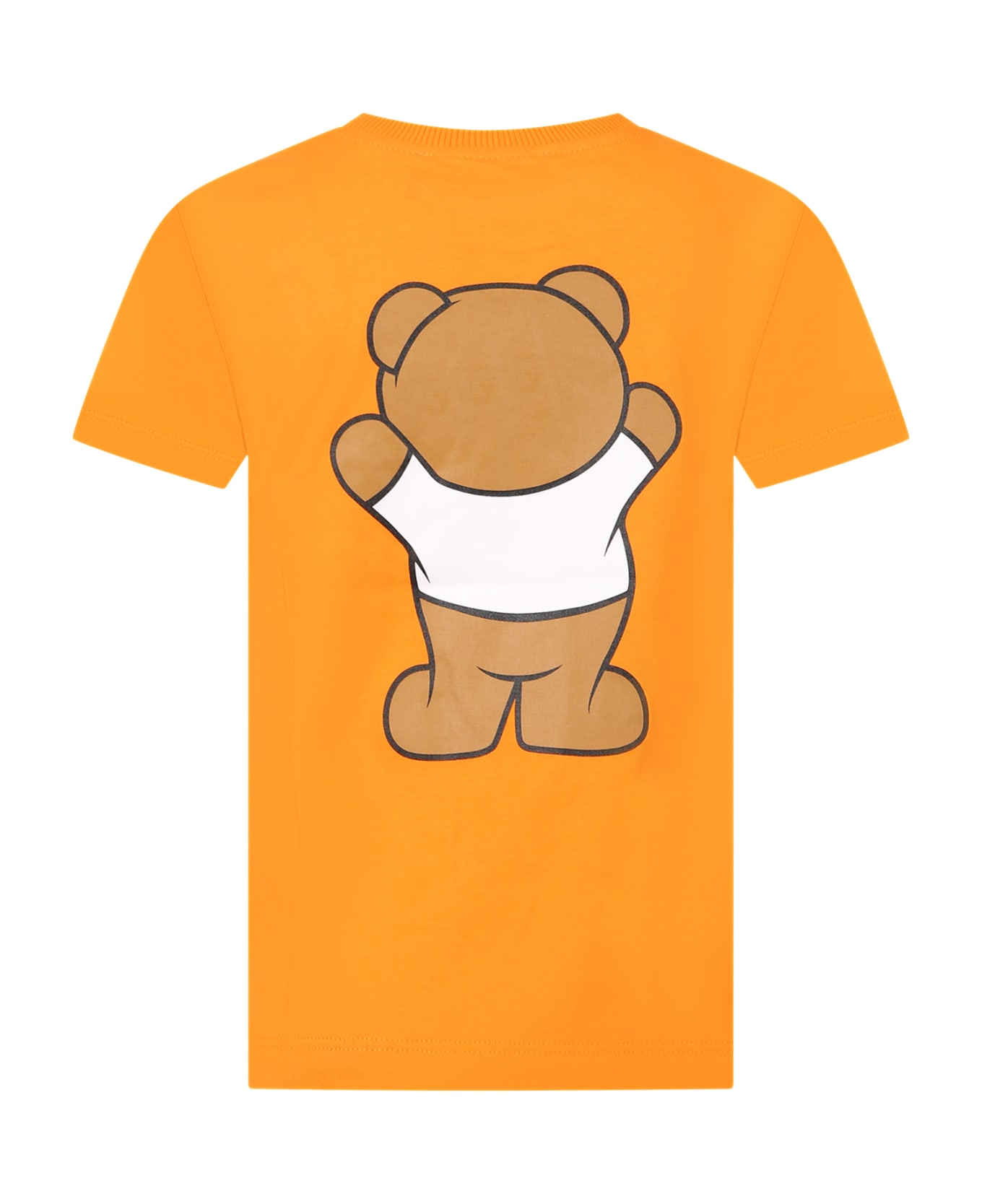 Moschino Kid-Teen Teddy Bear T-Shirt Cotton Unisex Kids 8 Year Orange by Childrensalon