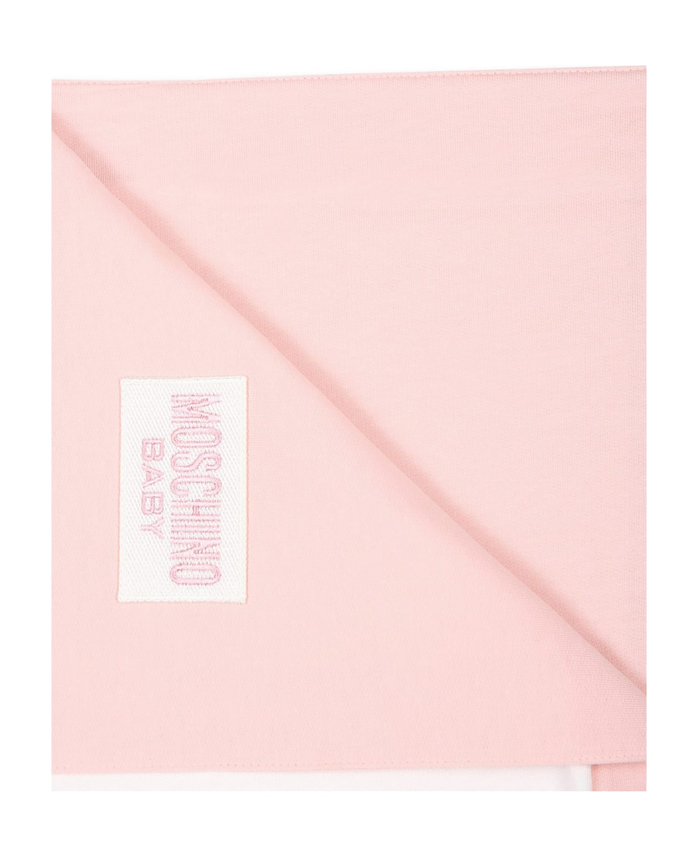 Moschino Pink Blanket For Baby Girl With Teddy Bear - Rosa