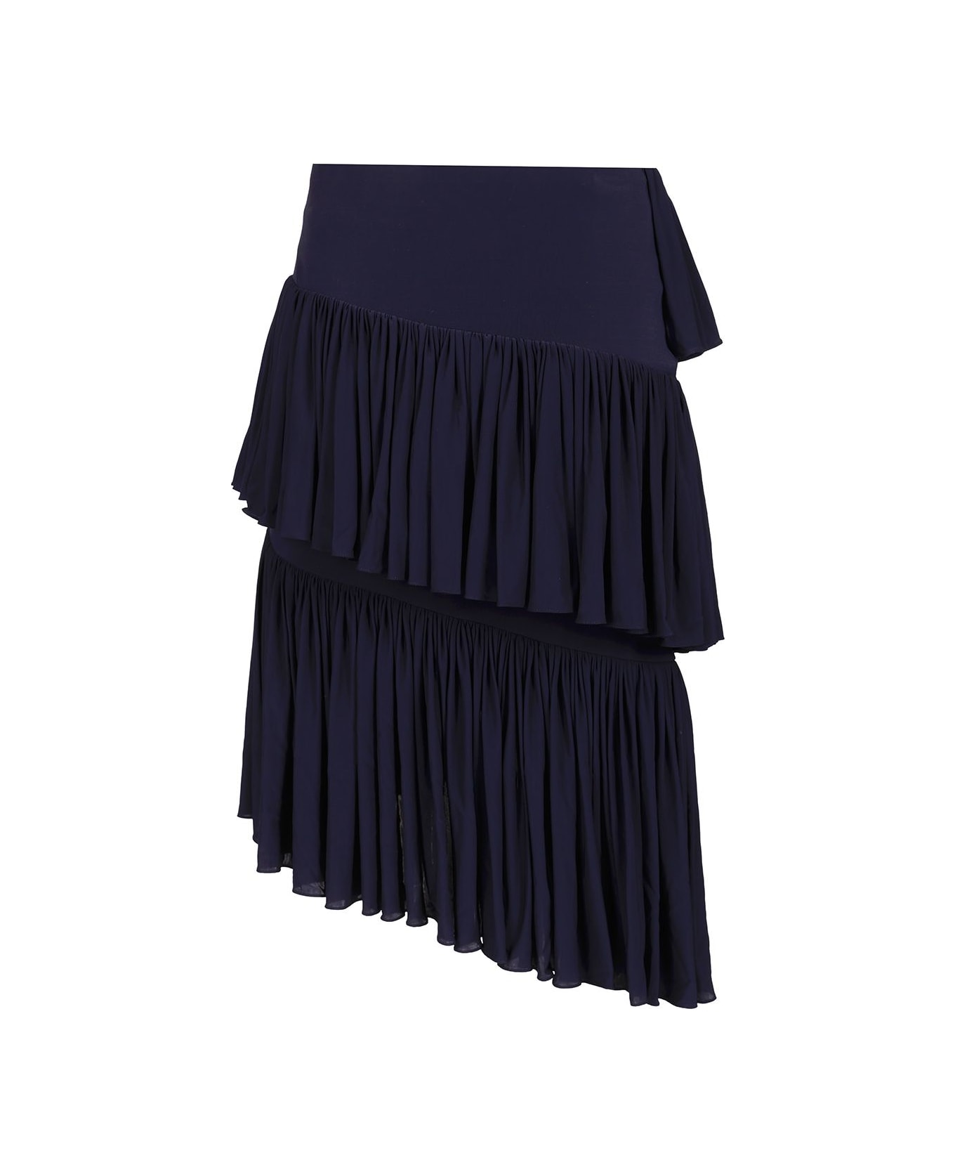Alaia Asymmetrical Spiral Skirt - Blue