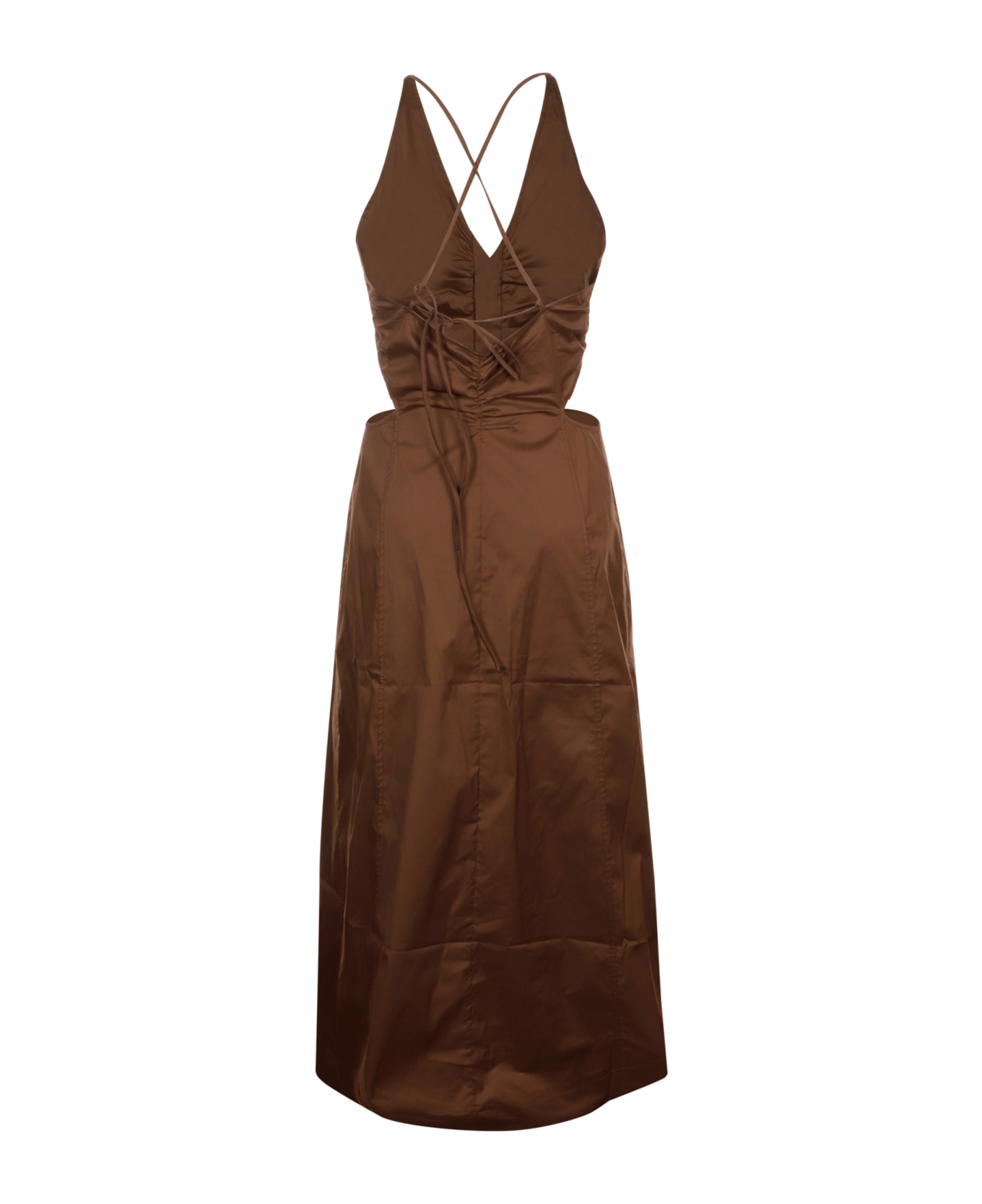 Ganni Stretch Cotton Maxi Dress - 377