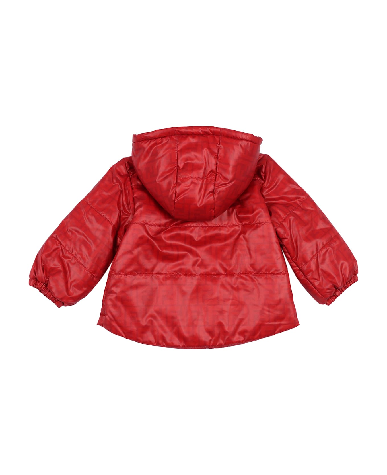 Fendi Ff Nylon Down Jacket - RED