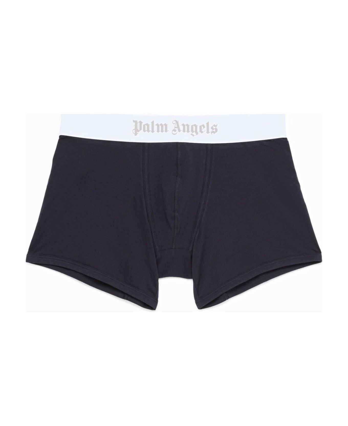 Palm Angels Navy Cotton Boxer Shorts - Navy Blue  White ショーツ