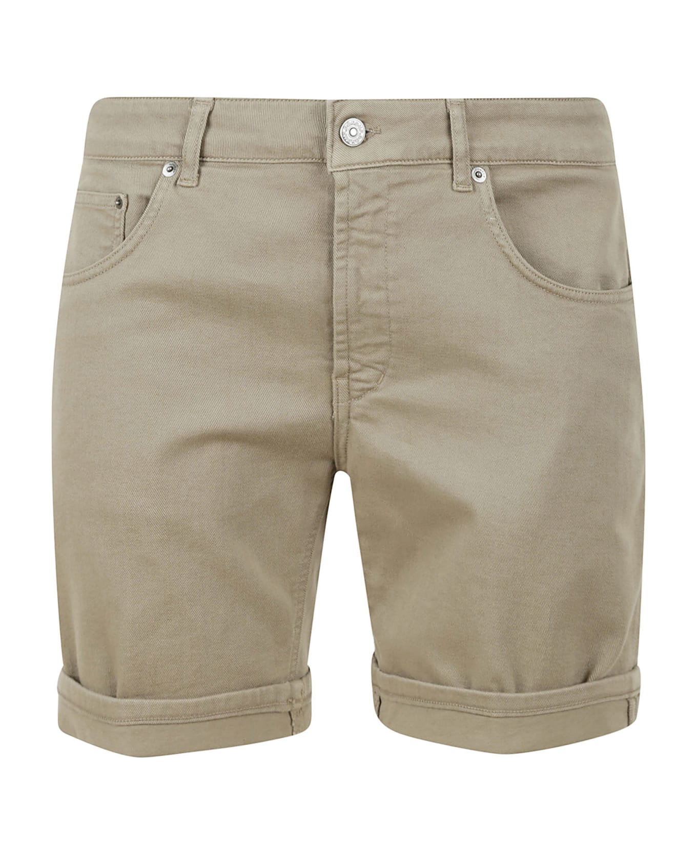 Dondup Buttoned Fitted Shorts - Bleached Olive