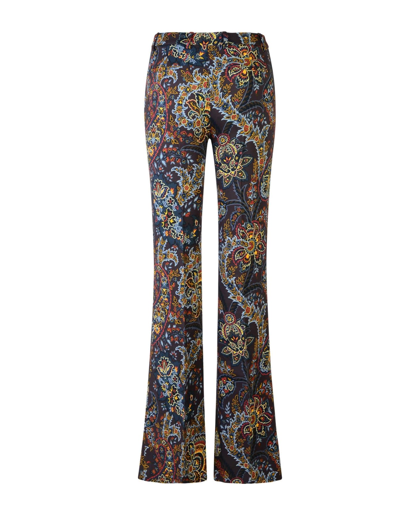 Etro Brown Viscose Trousers - Black