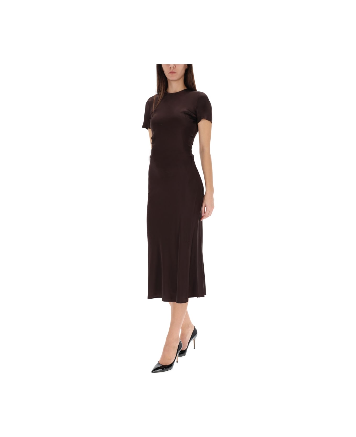 STAUD Marcel" Midi Dress - BROWN