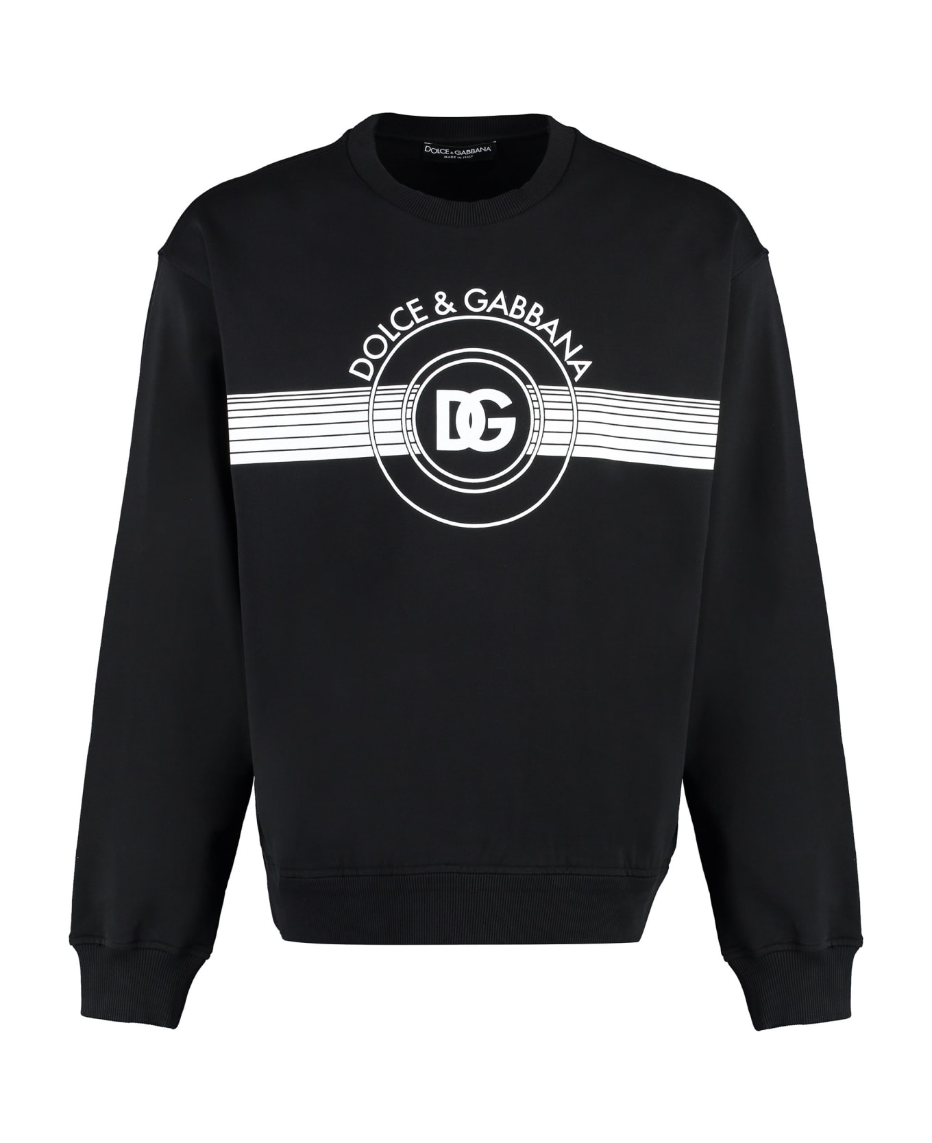 Dolce & Gabbana Cotton Crew-neck Sweatshirt - black