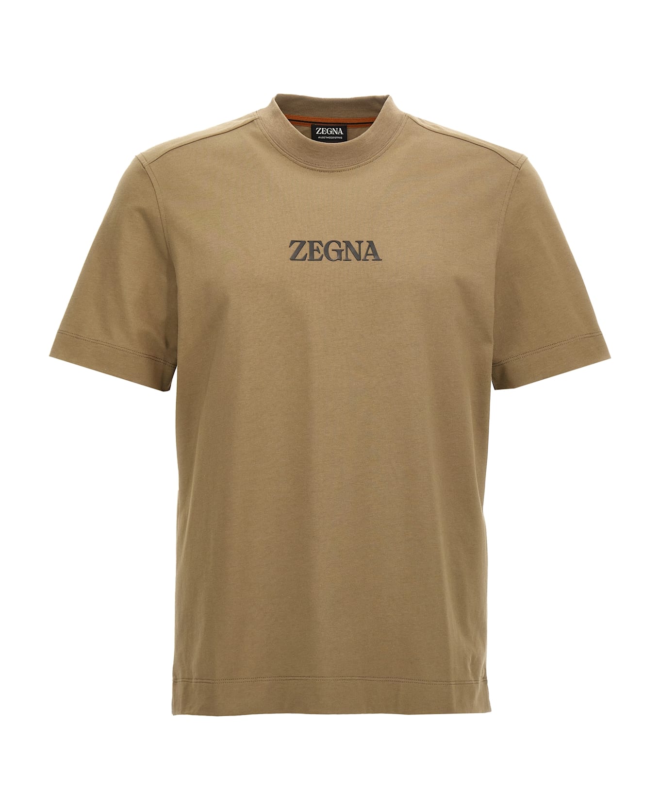 Zegna Logo Print T-shirt - Green