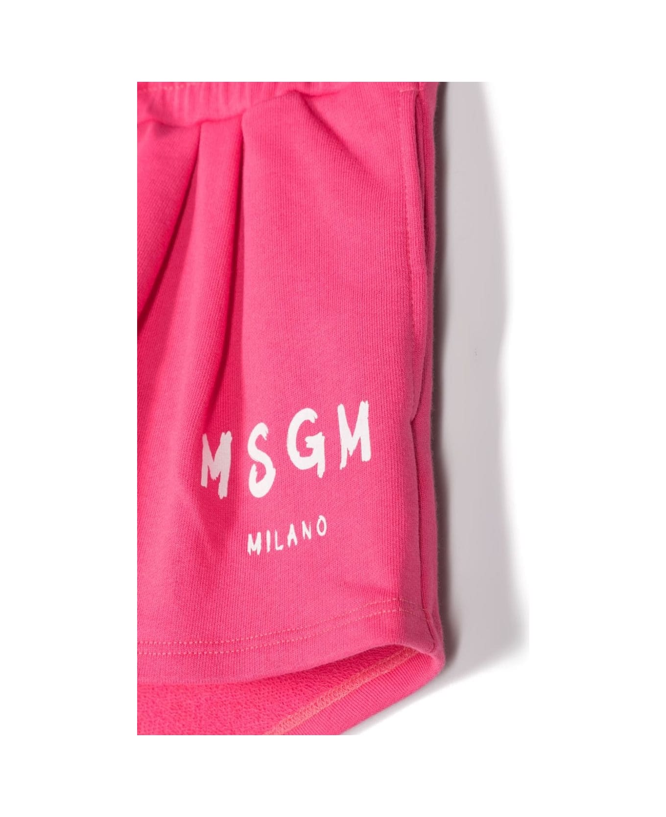 MSGM Shorts Con Stampa - Fucsia