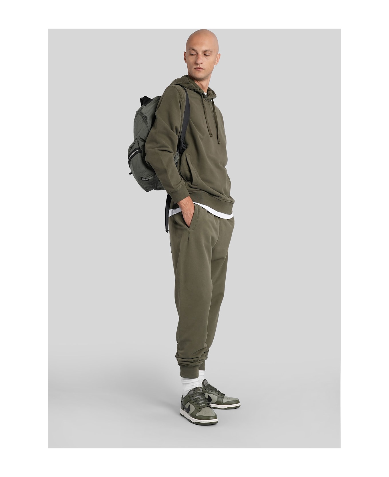 Stone Island Pants In Green Cotton - green
