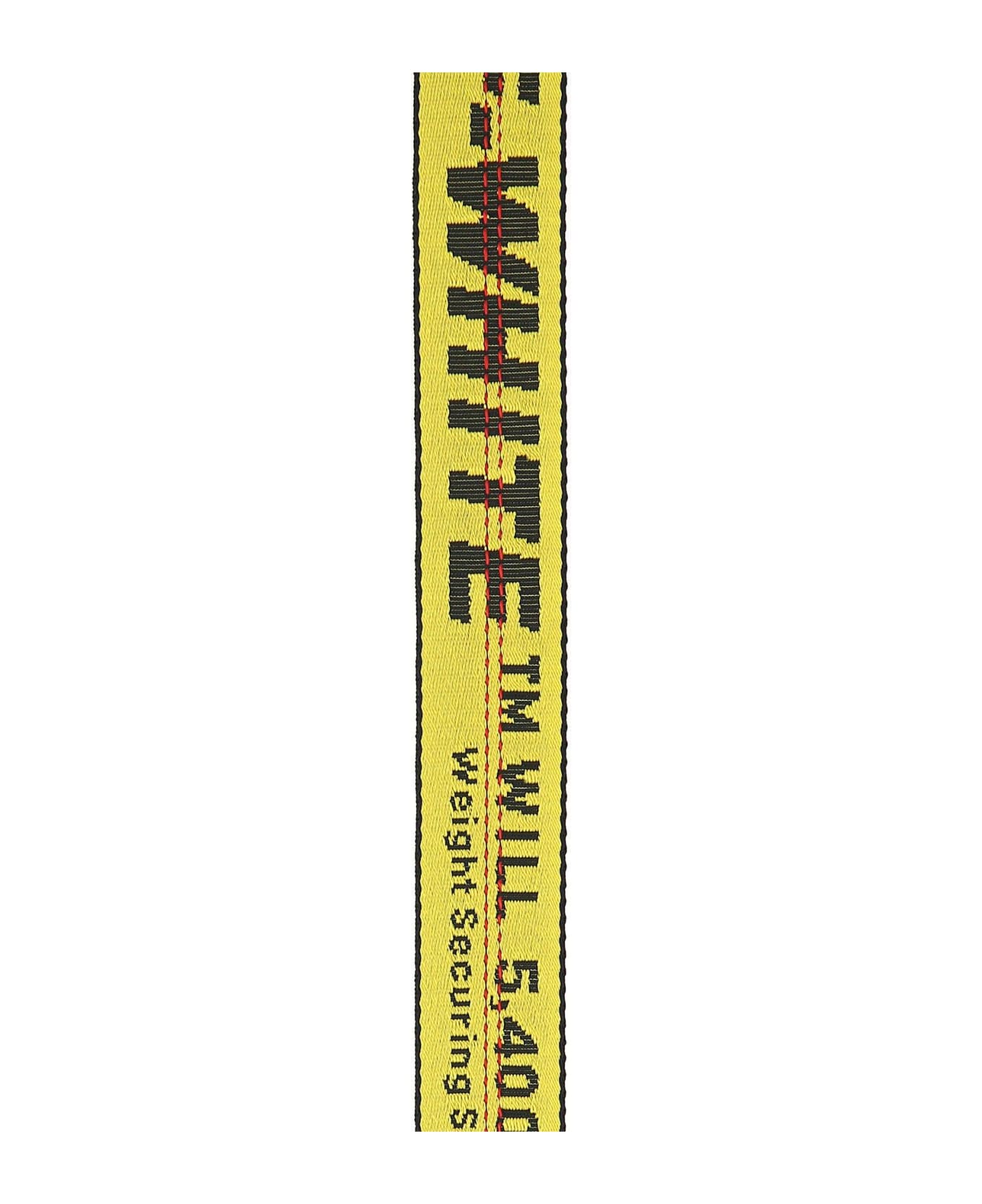 Off-White Embroidered Fabric Belt - Yellow