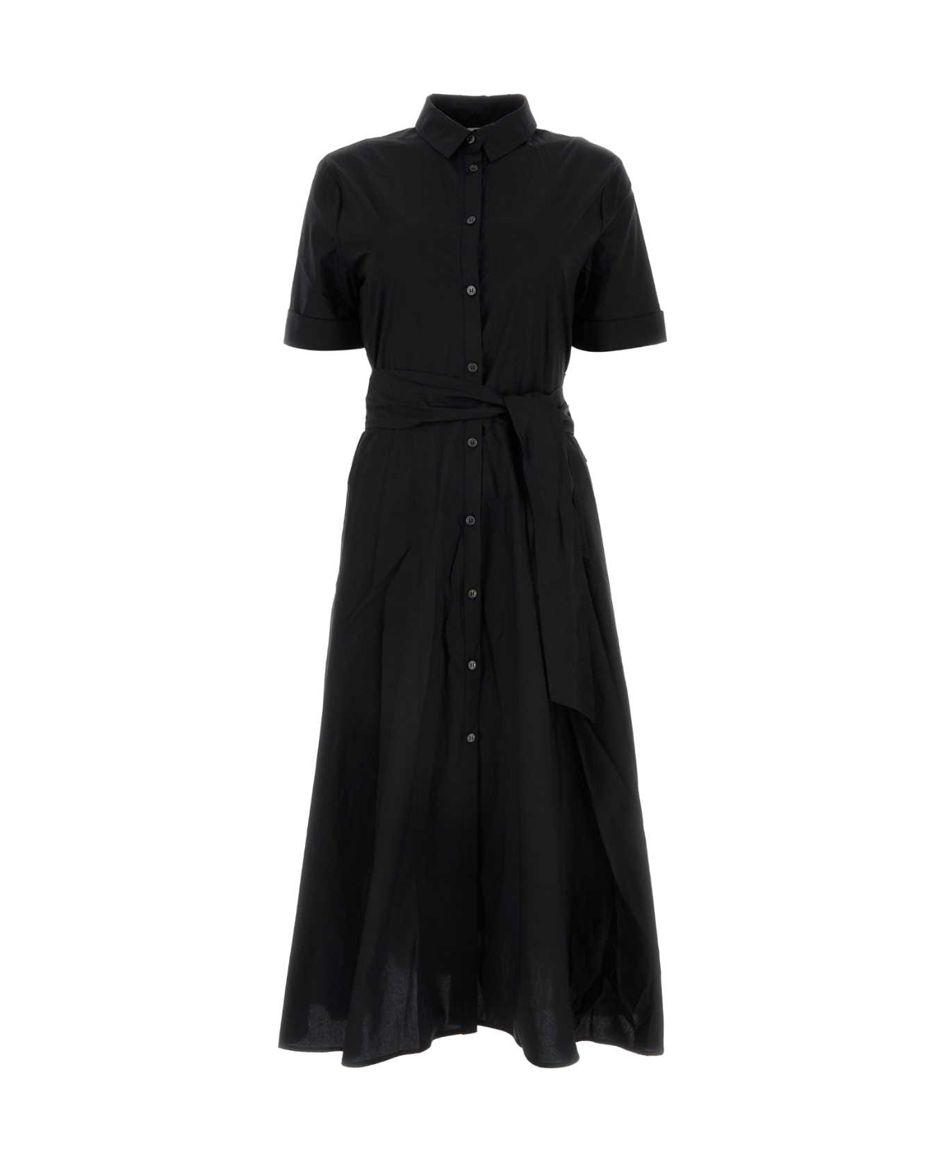 Woolrich Black Cotton Shirt Dress - Black ワンピース＆ドレス