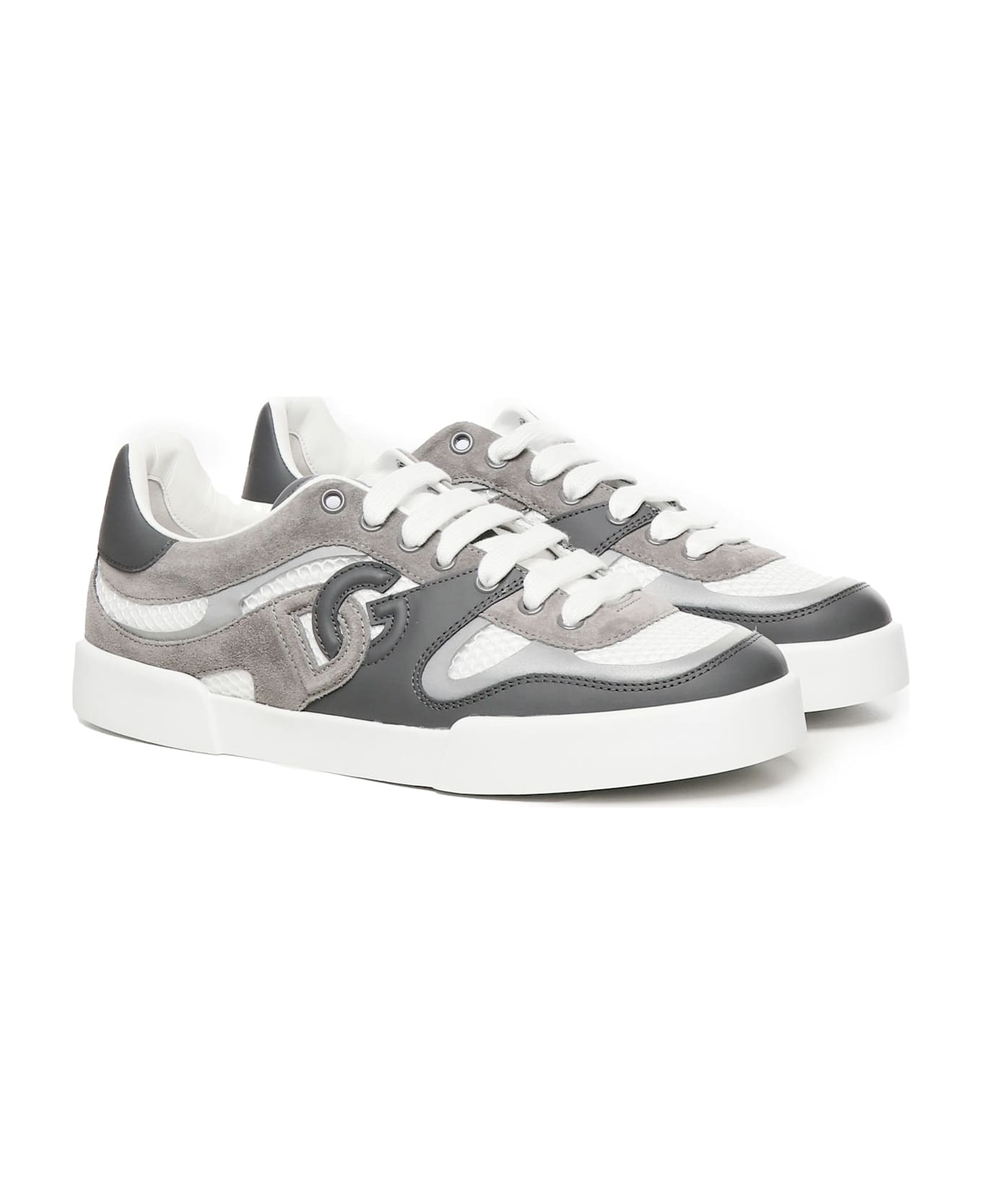 Dolce & Gabbana Strobel Portofino Light Sneaker - WHITE, grey