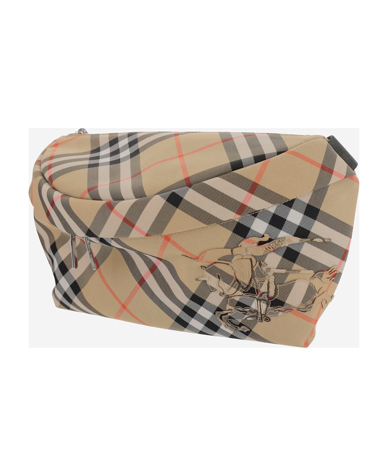 Burberry Pouch With Check Pattern - Red
