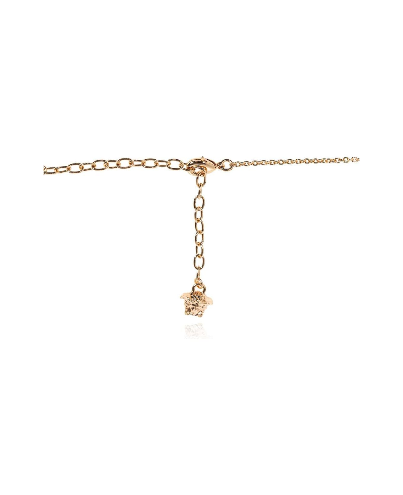 Versace Logo-lettering Necklace - GOLD