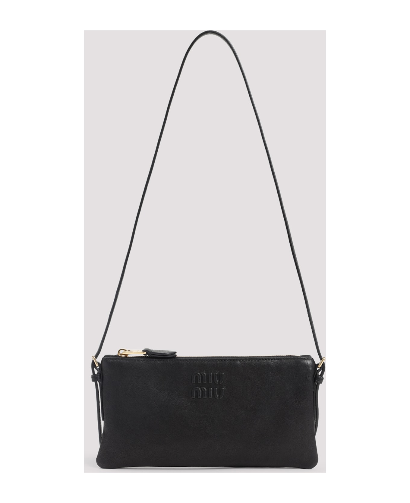 Miu Miu Leather Pouch - Nero