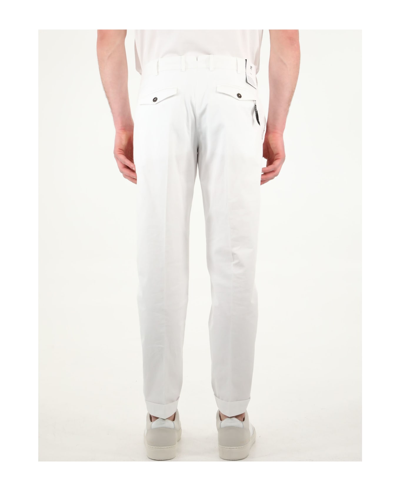 PT Torino Cotton Pants - WHITE ボトムス