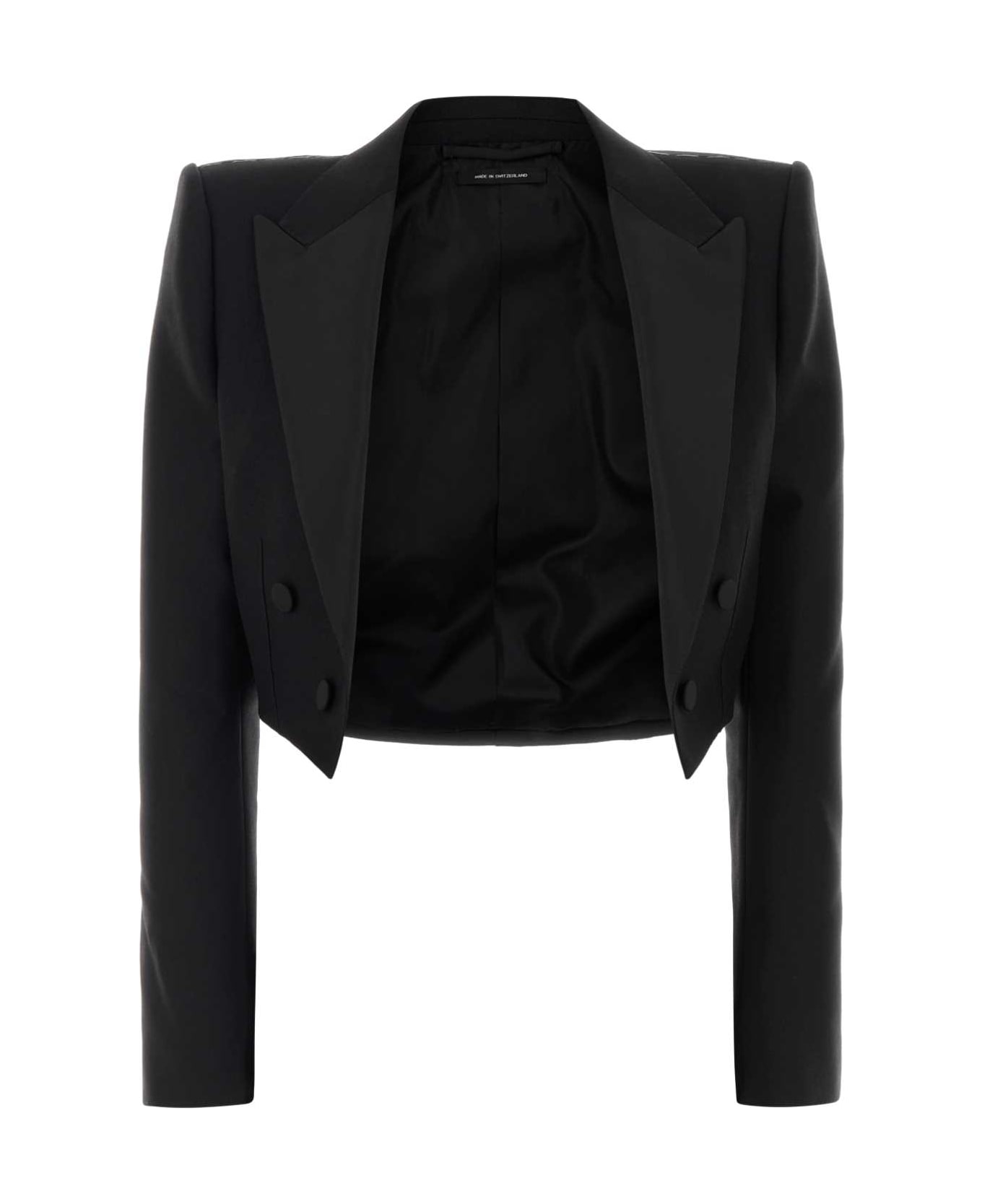 Tom Ford Black Wool Blend Blazer - BLACK