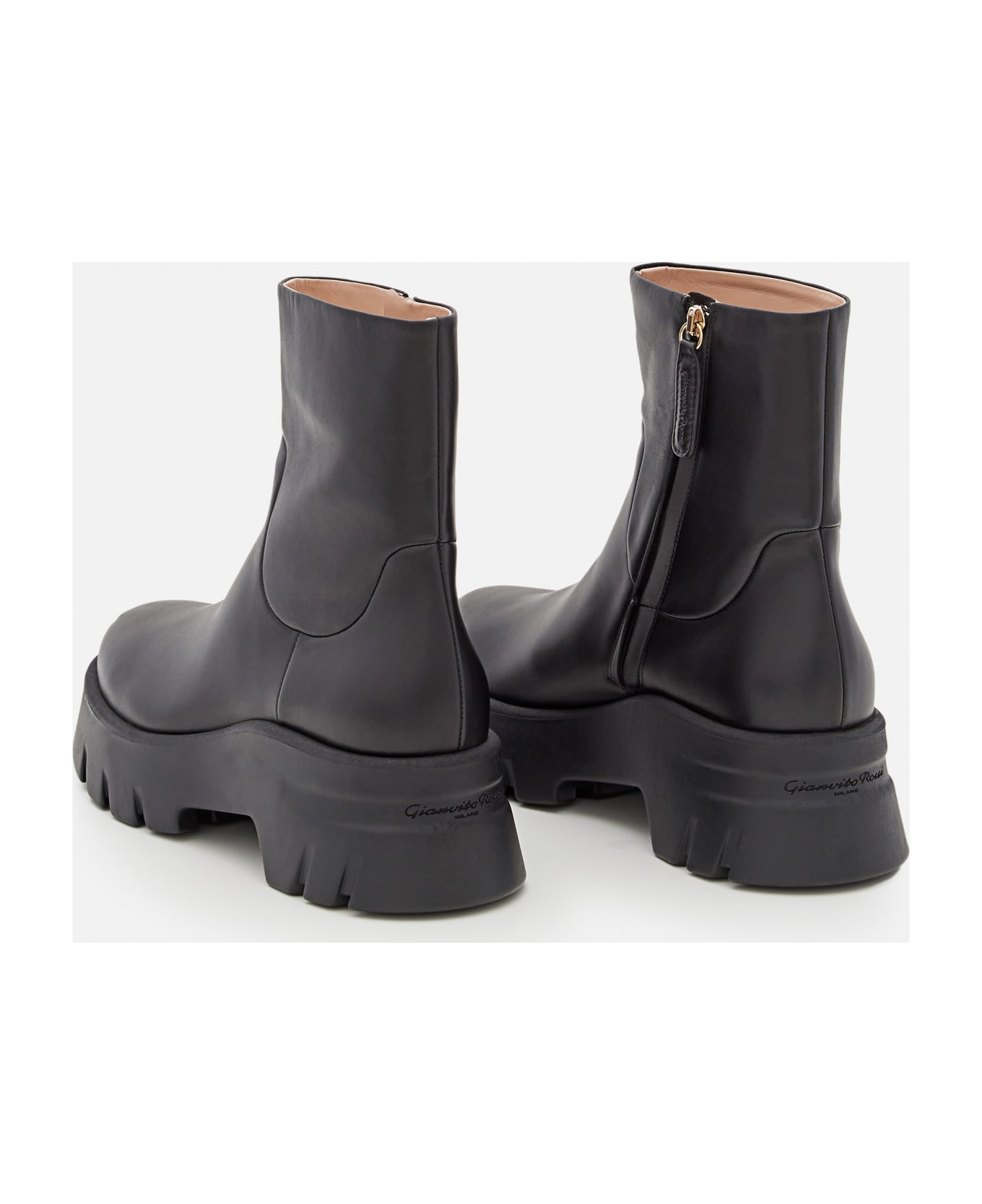 Gianvito Rossi Montey Leather Boots - Black ブーツ
