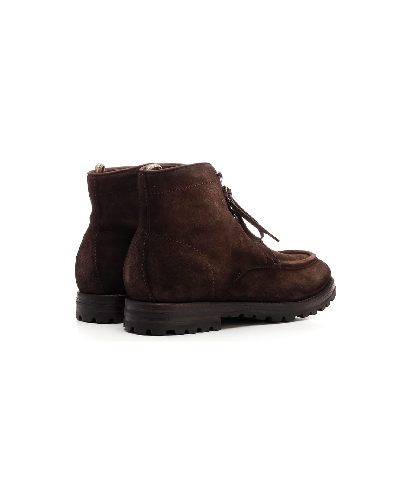 Officine Creative Brown Suede Ankle Boot - Brown