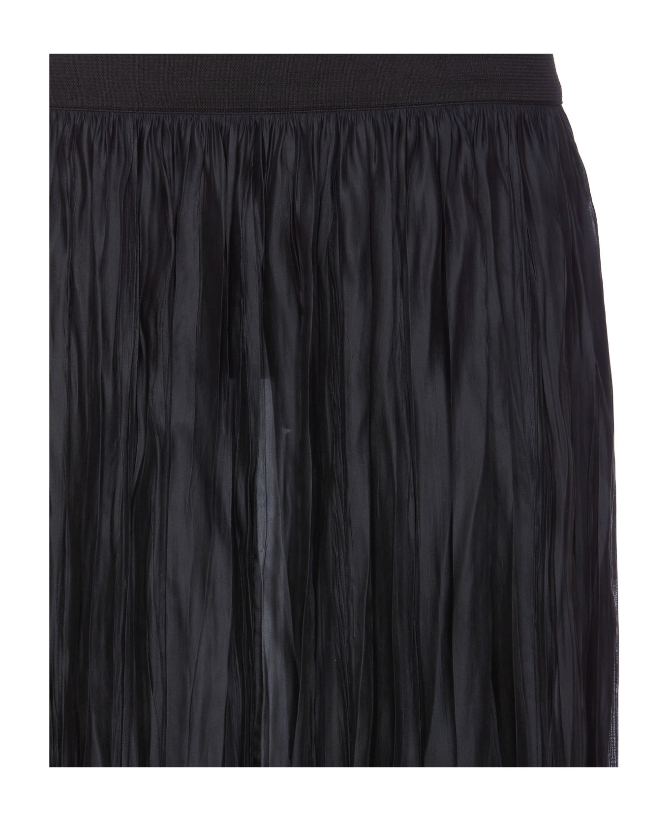 Roberto Collina Long Plisse' Skirt - Black