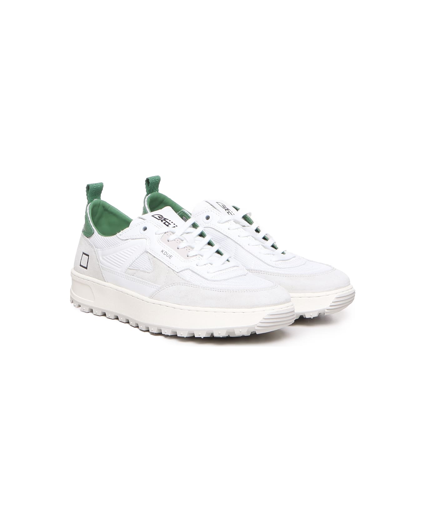 D.A.T.E. Kdue Sneakers - White-green