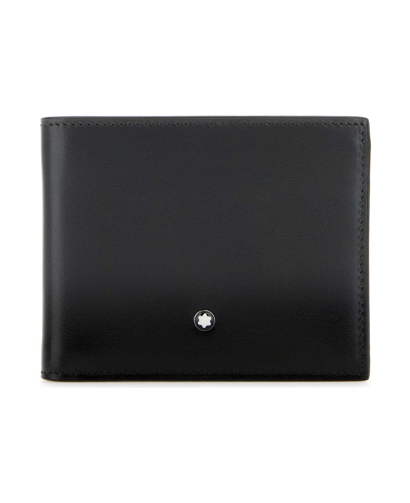 Montblanc Dark Grey Leather Wallet - FORGEDIRON