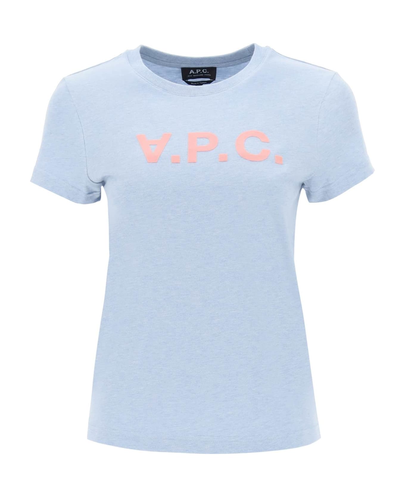 A.P.C. V.p.c. Logo T-shirt - Light blue