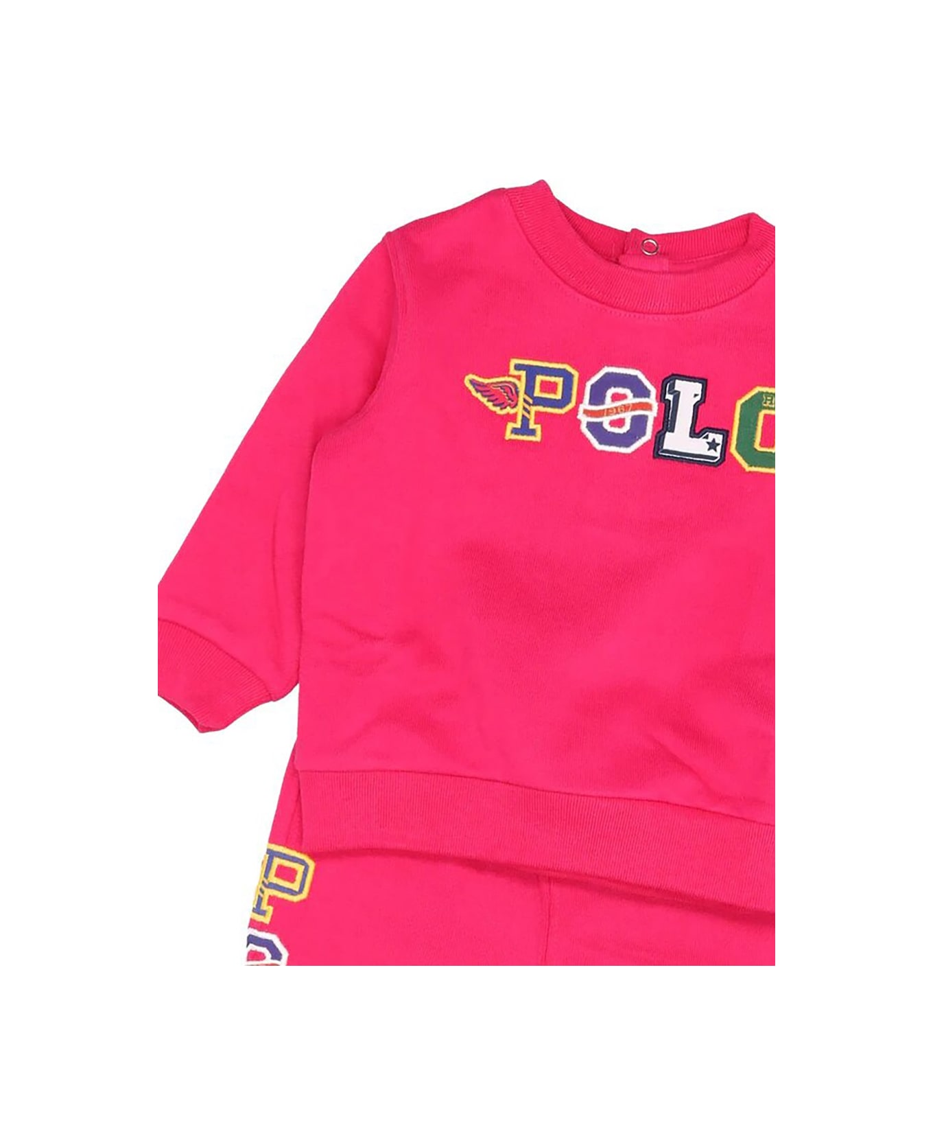 Polo Ralph Lauren Crewneck Sweatshirt+pants - FUCHSIA