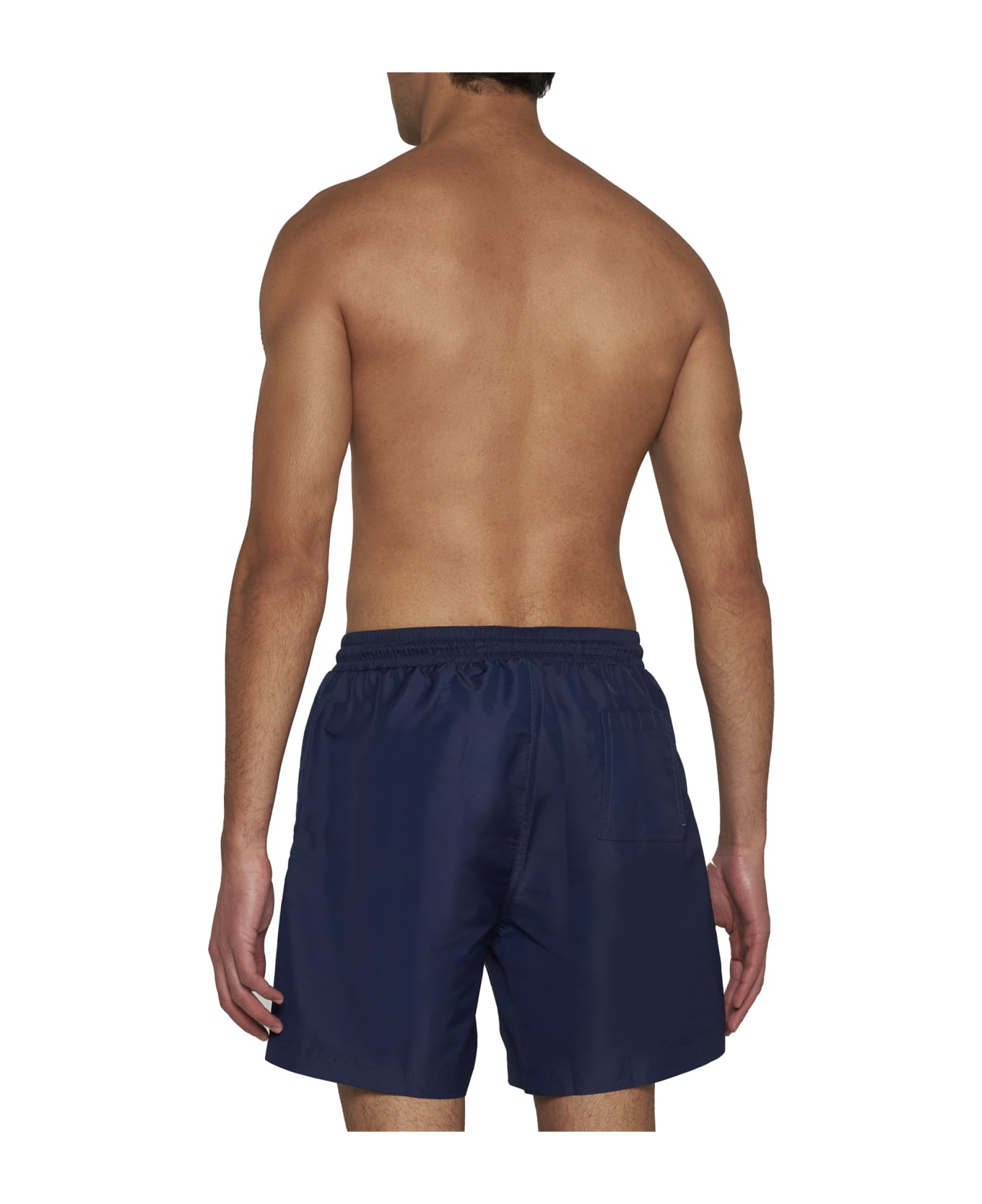 Brunello Cucinelli Swimming Costume With Elastic And Drawstring - Navy+panama